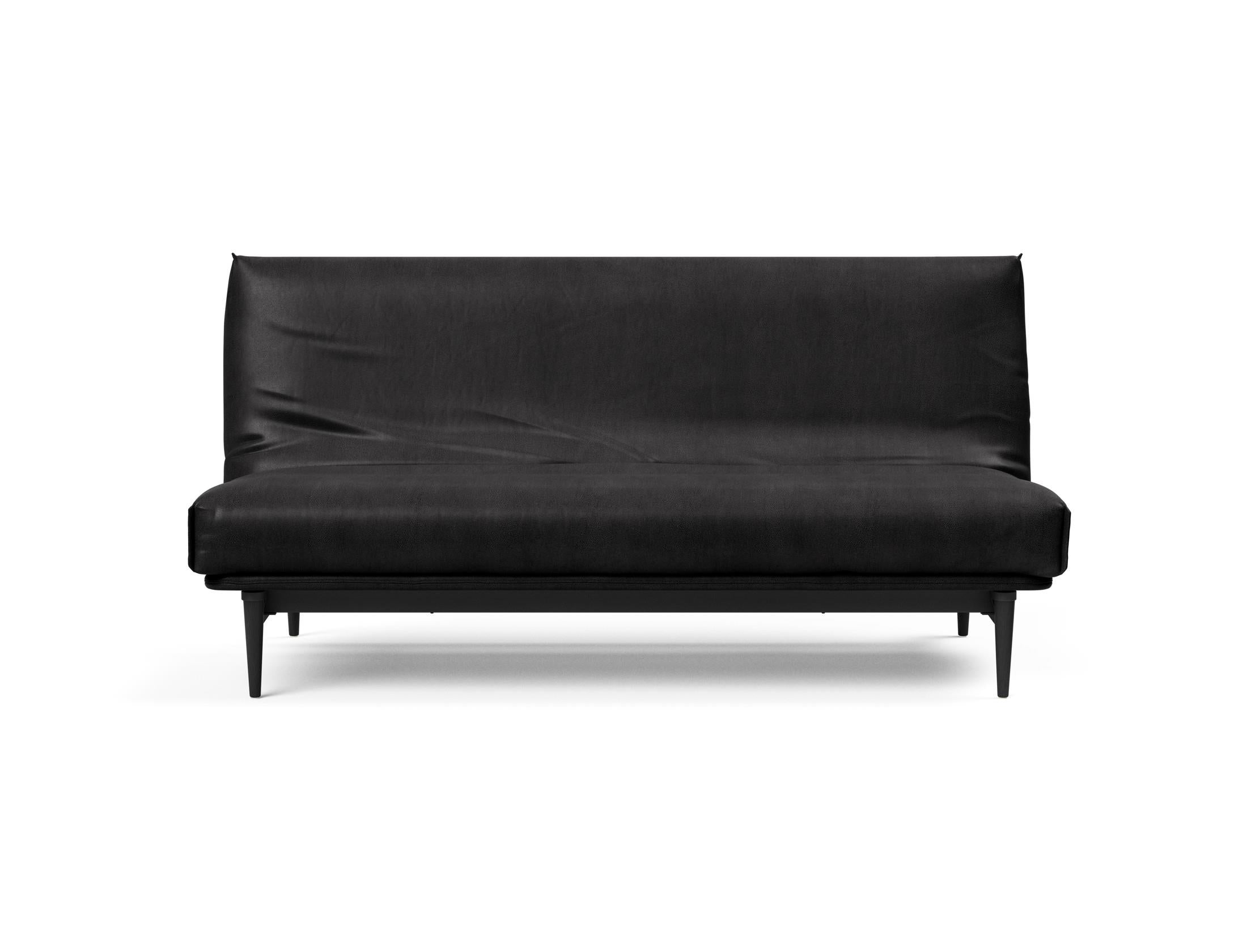 Stylisches Colpus Bettsofa 140 in schwarzer Eiche, ideal für multifunktionale Räume, vereint Komfort und zeitgemäße Ästhetik.