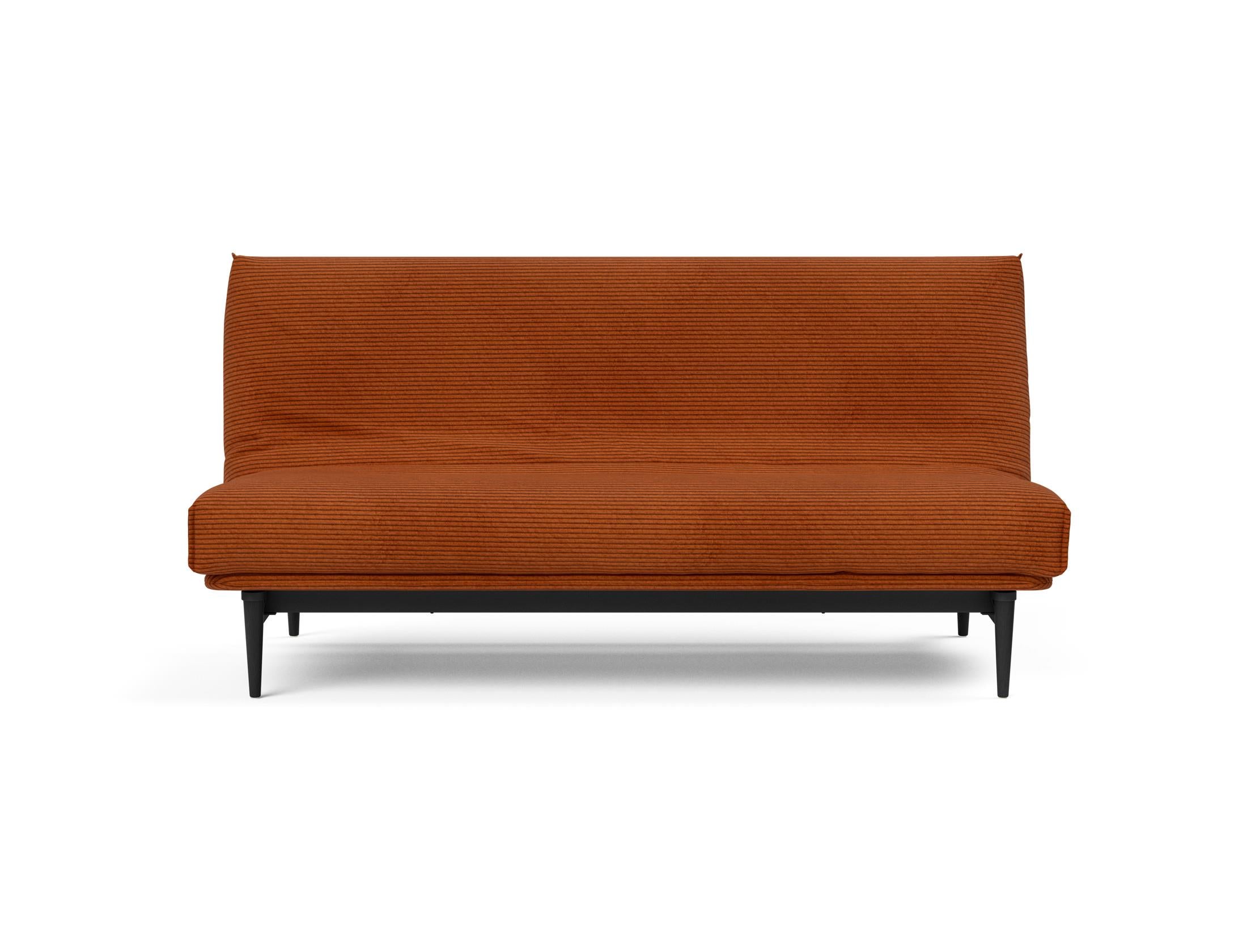 Modernes Colpus Bettsofa 140 in schwarzer Eiche, mit komfortablem Soft Spring Bezug, ideal für stilvolle Wohnräume und Übernachtungen.