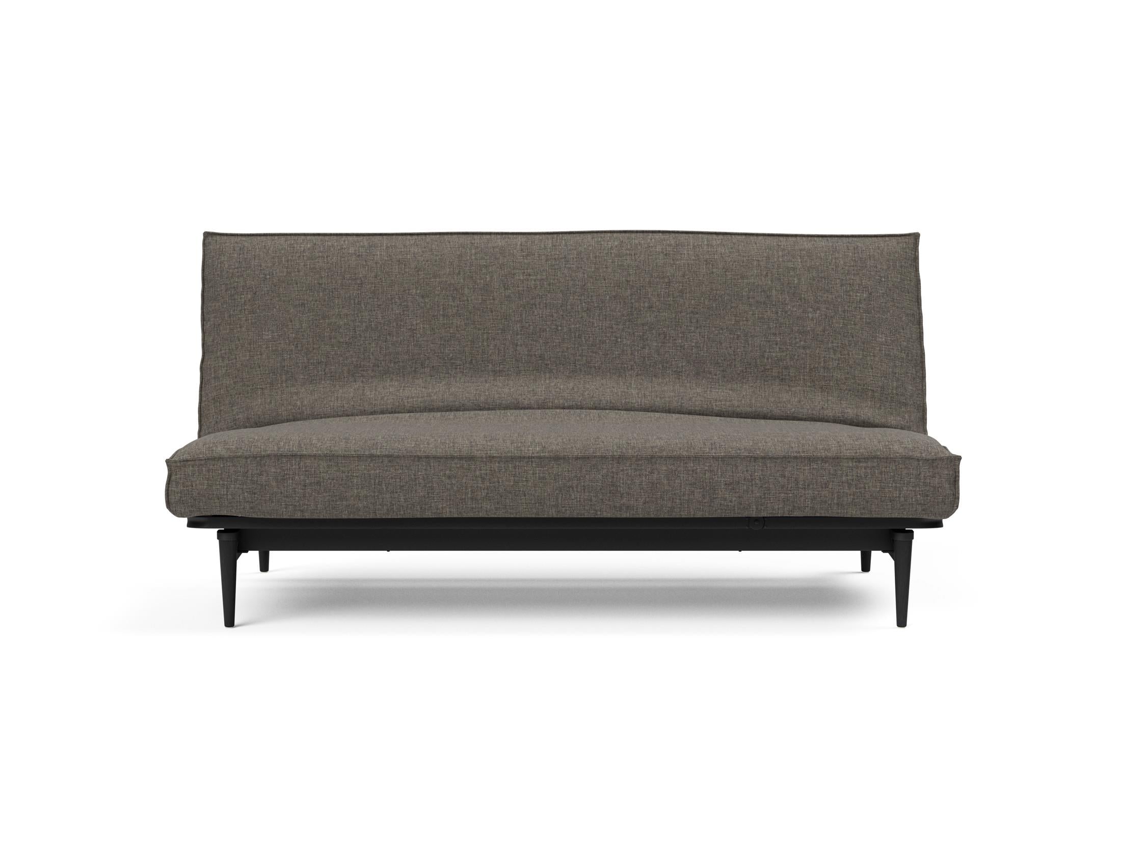 Colpus Bettsofa 140 Sharp Plus Cover in Schwarz von Innovation Living: modernes Design, Soft Spring Komfort, Eiche schwarz, ideal für Gästezimmer.
