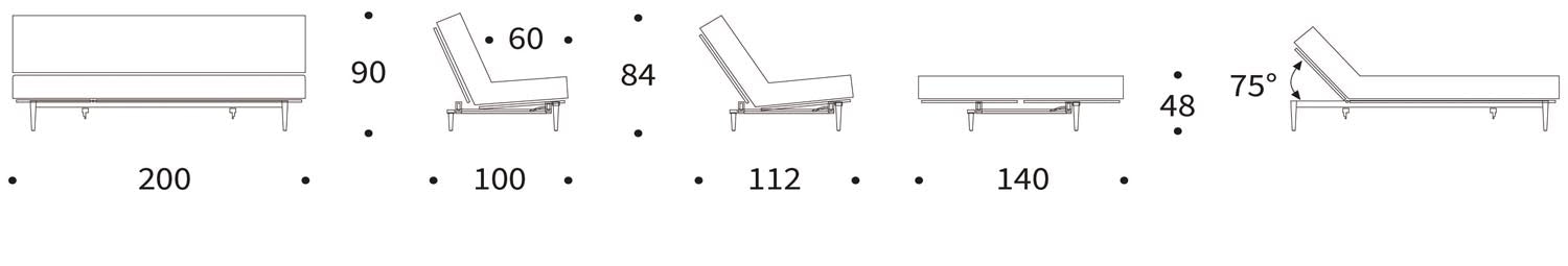 Erleben Sie das Colpus Bettsofa 140 Sharp Plus Cover Soft Spring von Innovation Living – modernes Design, herausragender Komfort und vielseitige Matratzenoptionen.