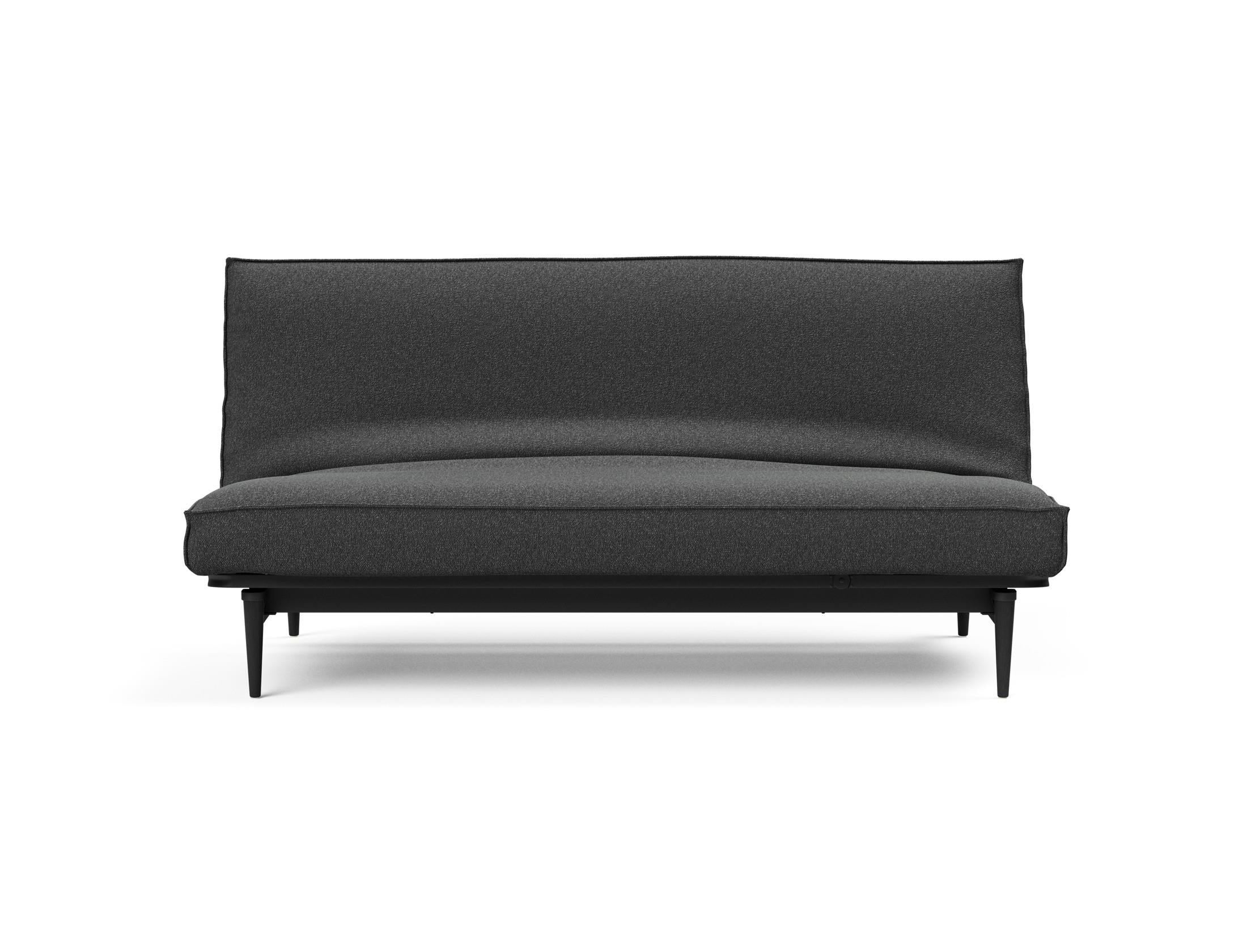 Modernes Bettsofa Colpus 140 Sharp Plus in elegantem Eiche schwarz, perfekt für platzsparende Wohnlösungen. Bequeme Soft Spring Polsterung.