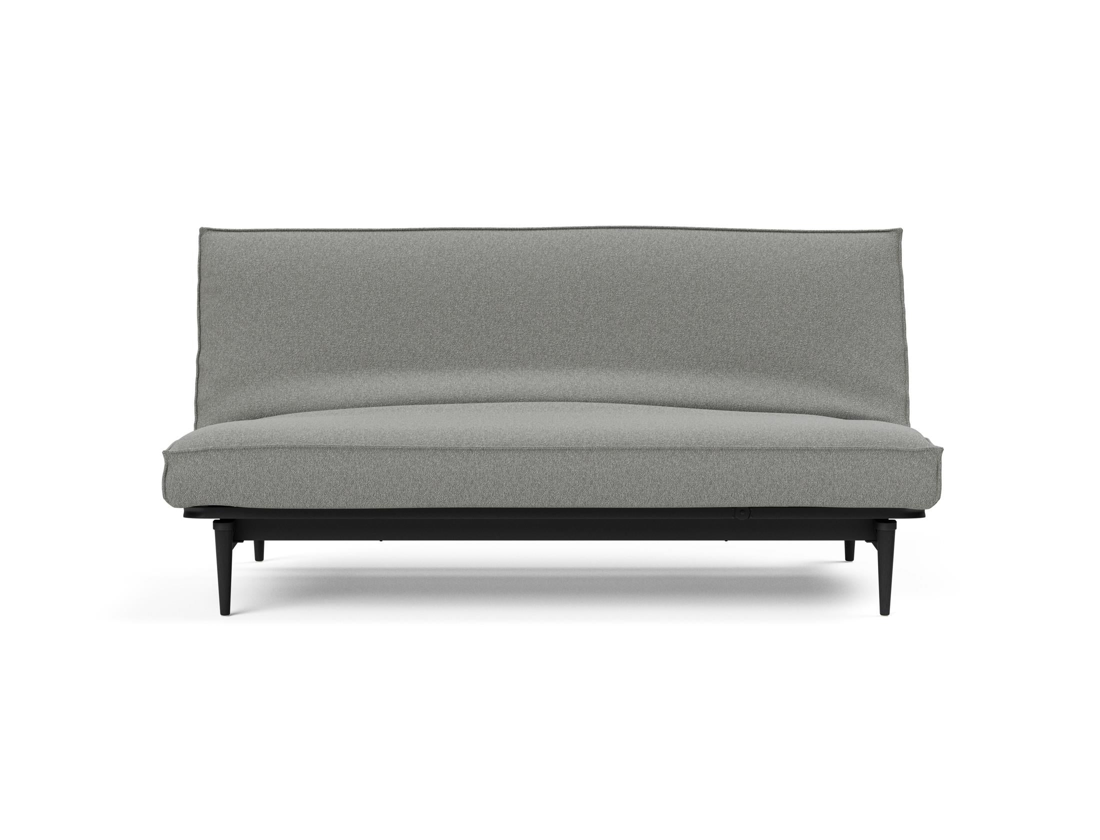 Stylisches Colpus Bettsofa 140 Sharp Plus in edlem Schwarz-Eiche-Design, ideal für kleine Räume. Komfortable Soft Spring Polsterung für entspanntes Sitzen.