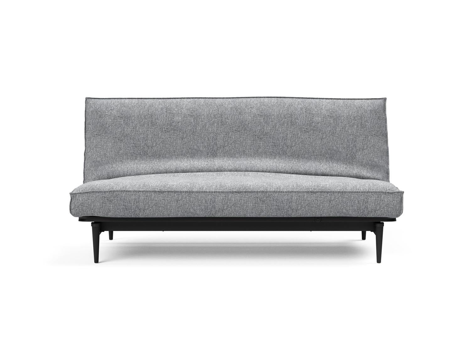 Stylisches Colpus Bettsofa 140 in Schwarz mit Eichenholz-Details, ideal für gemütliche Abende und modernes Wohndesign.