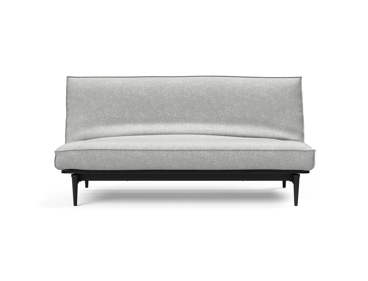 Elegantes Bettsofa Colpus 140 in Schwarz mit Eichenholz-Details, perfekt für stilvolle Wohnräume und entspannte Nächte.