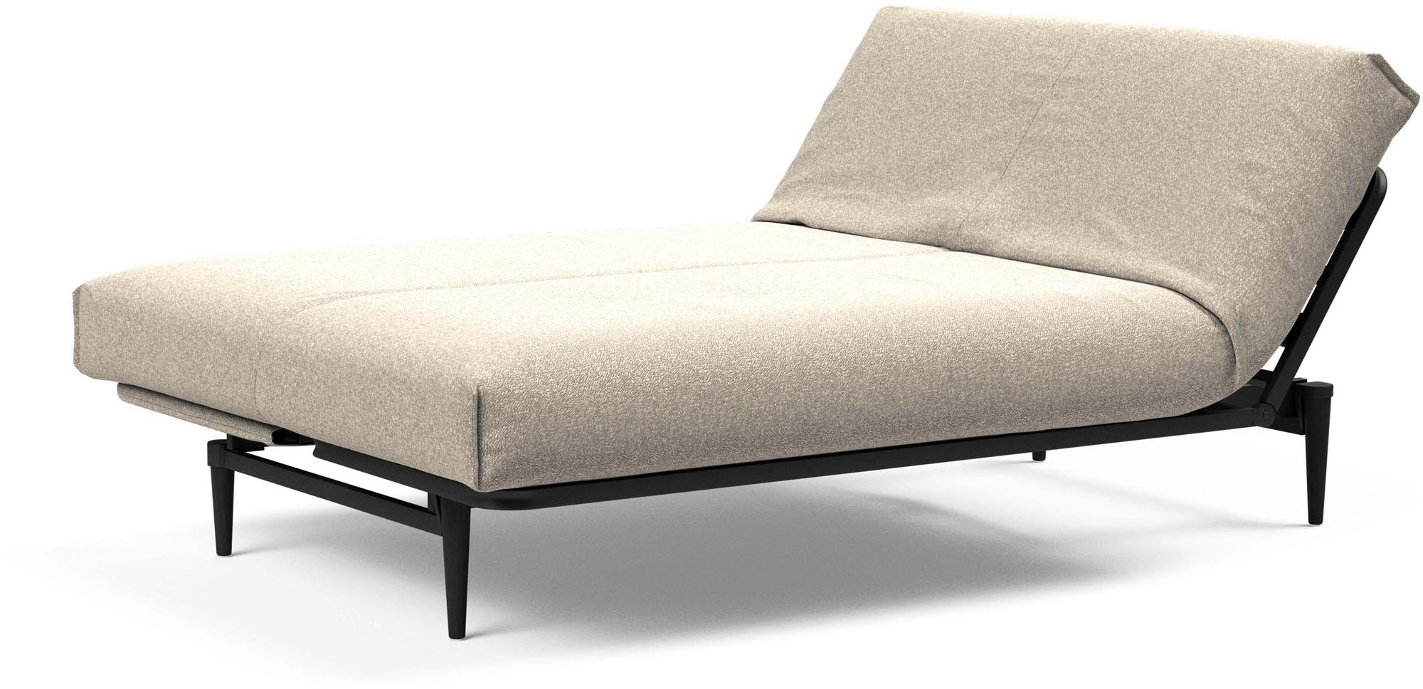 Erleben Sie das Colpus Bettsofa 140 Nordic Cover in elegantem Eiche schwarz von Innovation Living – perfekt für modernes Wohnen und flexible Nutzung.