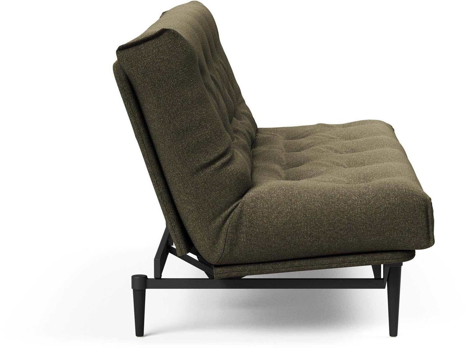 Erleben Sie das elegante Colpus Bettsofa 140 in Nordic Eiche schwarz von Innovation Living – ideal für moderne Räume und flexible Nutzung.