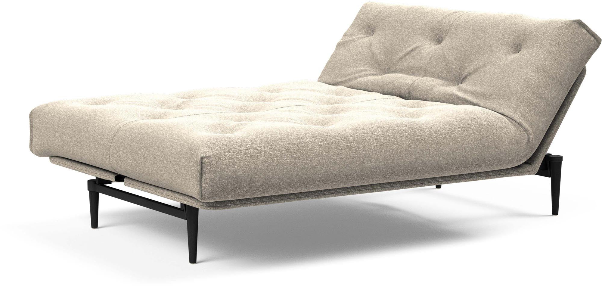 Erleben Sie das elegante Colpus Bettsofa 140 in Nordic Eiche schwarz von Innovation Living – ideal für kleine Räume und modernen Komfort.