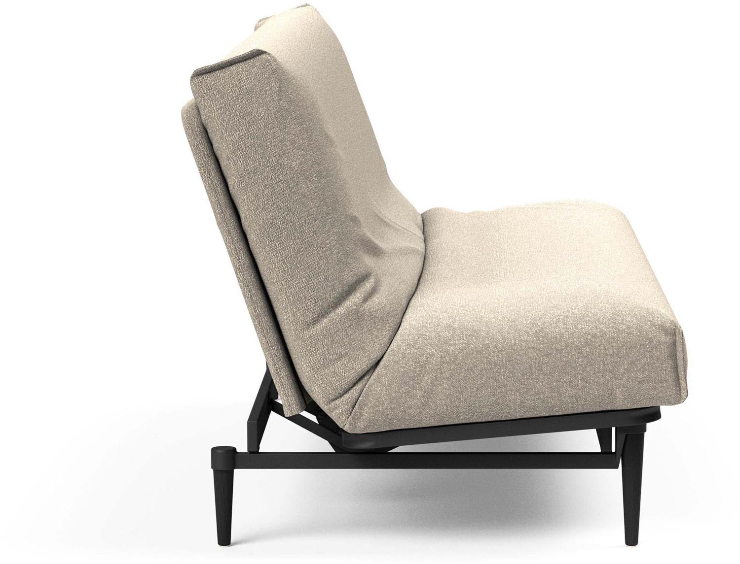 Erleben Sie das elegante Colpus Bettsofa 140 mit Nordic Cover und schwarzer Eiche von Innovation Living – perfekt für modernes Wohnen und flexible Nutzung.