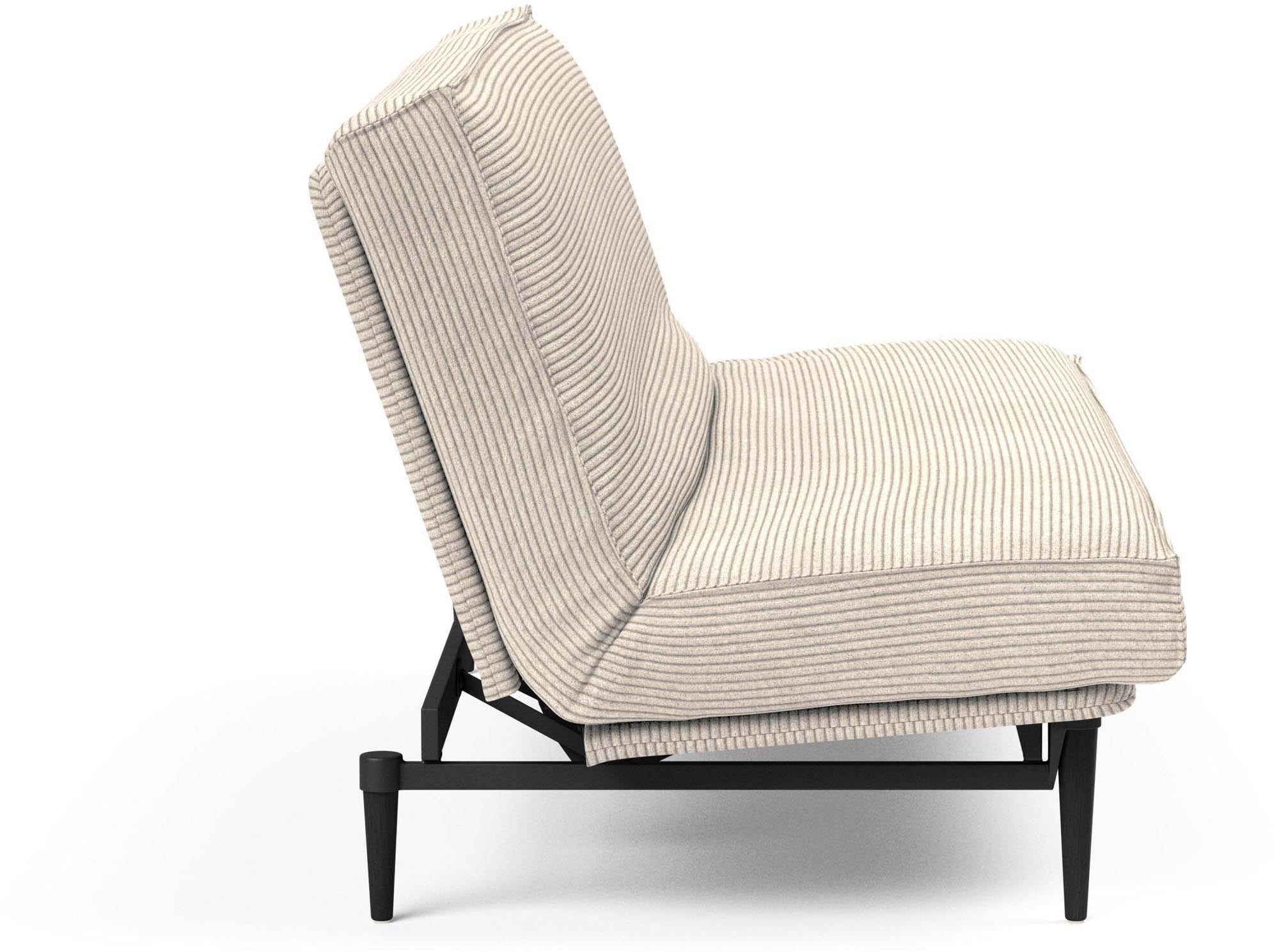 Entdecken Sie das stilvolle Colpus Bettsofa 140 Sharp Plus in edler schwarzer Eiche von Innovation Living – perfekt für moderne Wohnräume.