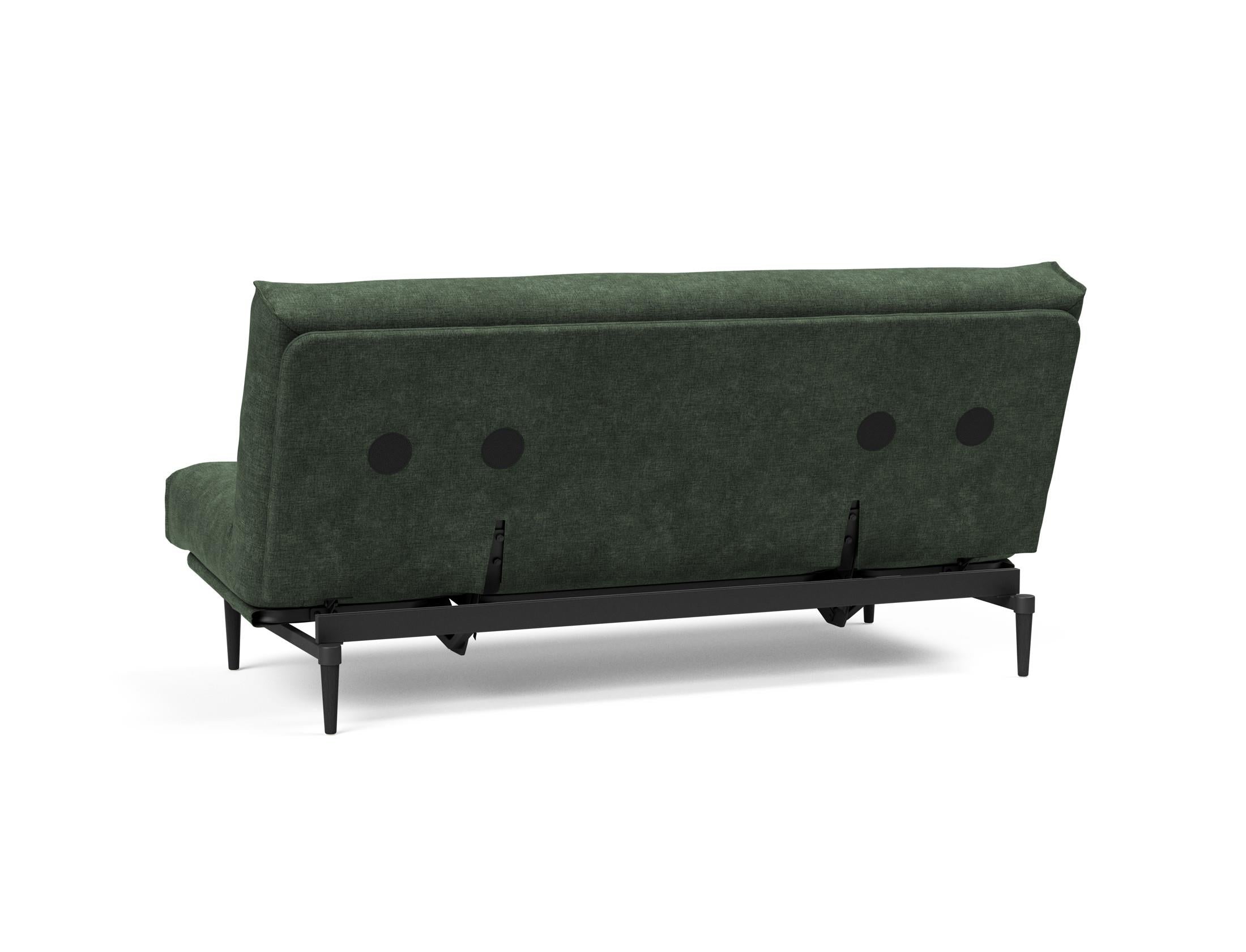 Erleben Sie das Colpus Bettsofa 140 in Nordic Eiche schwarz – ein elegantes Möbelstück, das als Sofa und Bett höchsten Komfort bietet.