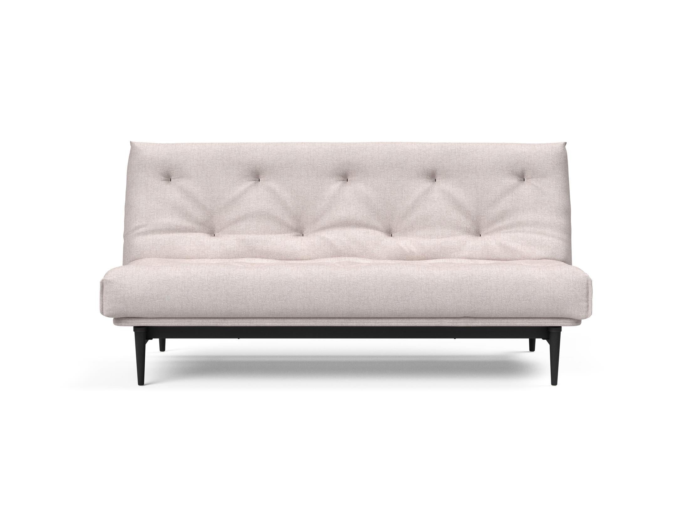 Erleben Sie das Colpus Bettsofa 140 in Nordic Eiche schwarz – ein elegantes Möbelstück, das als Sofa und Bett höchsten Komfort bietet.