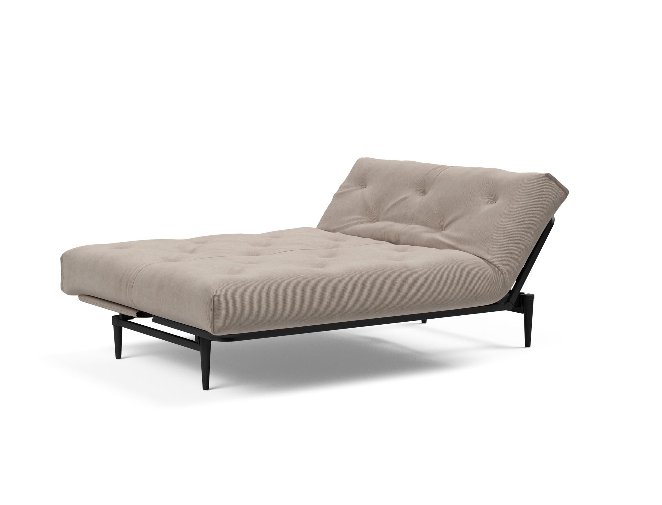 Erleben Sie das Colpus Bettsofa 140 in Nordic Eiche schwarz von Innovation Living – stilvolles Design, langlebige Materialien und vielseitige Schlafoptionen.