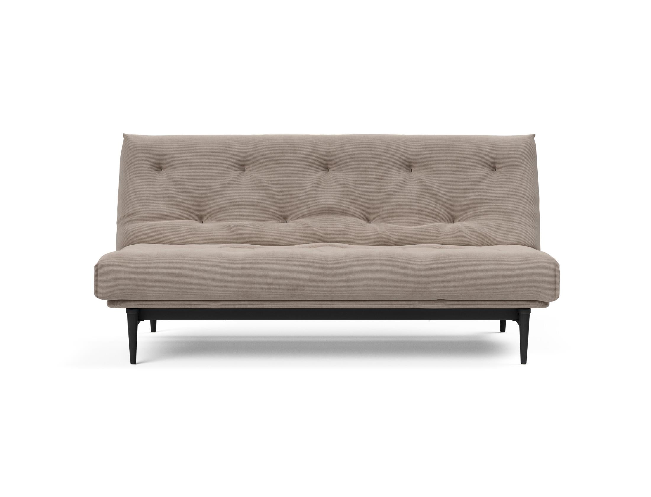 Erleben Sie das Colpus Bettsofa 140 in Nordic Eiche schwarz – ein elegantes Möbelstück, das als Sofa und Bett höchsten Komfort bietet.