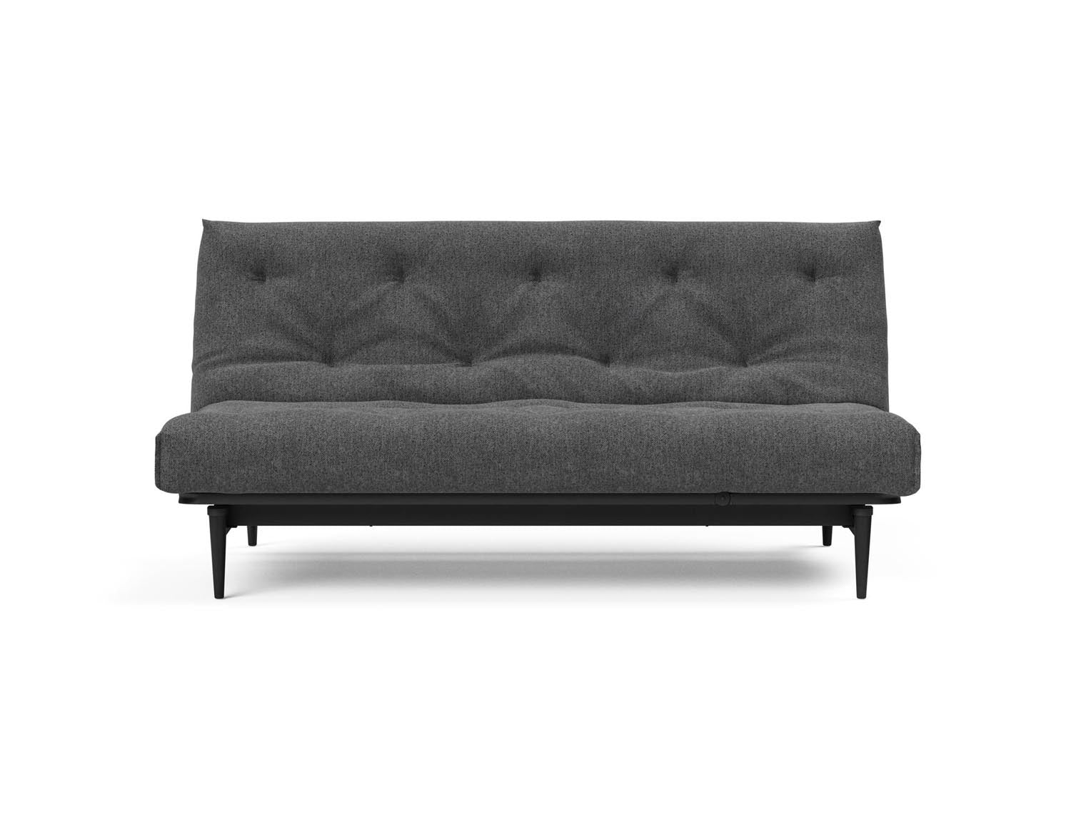 Erleben Sie das stilvolle Colpus Bettsofa 140 in Nordic Eiche schwarz von Innovation Living – ideal für gemütliche Nächte und elegantes Wohnen.