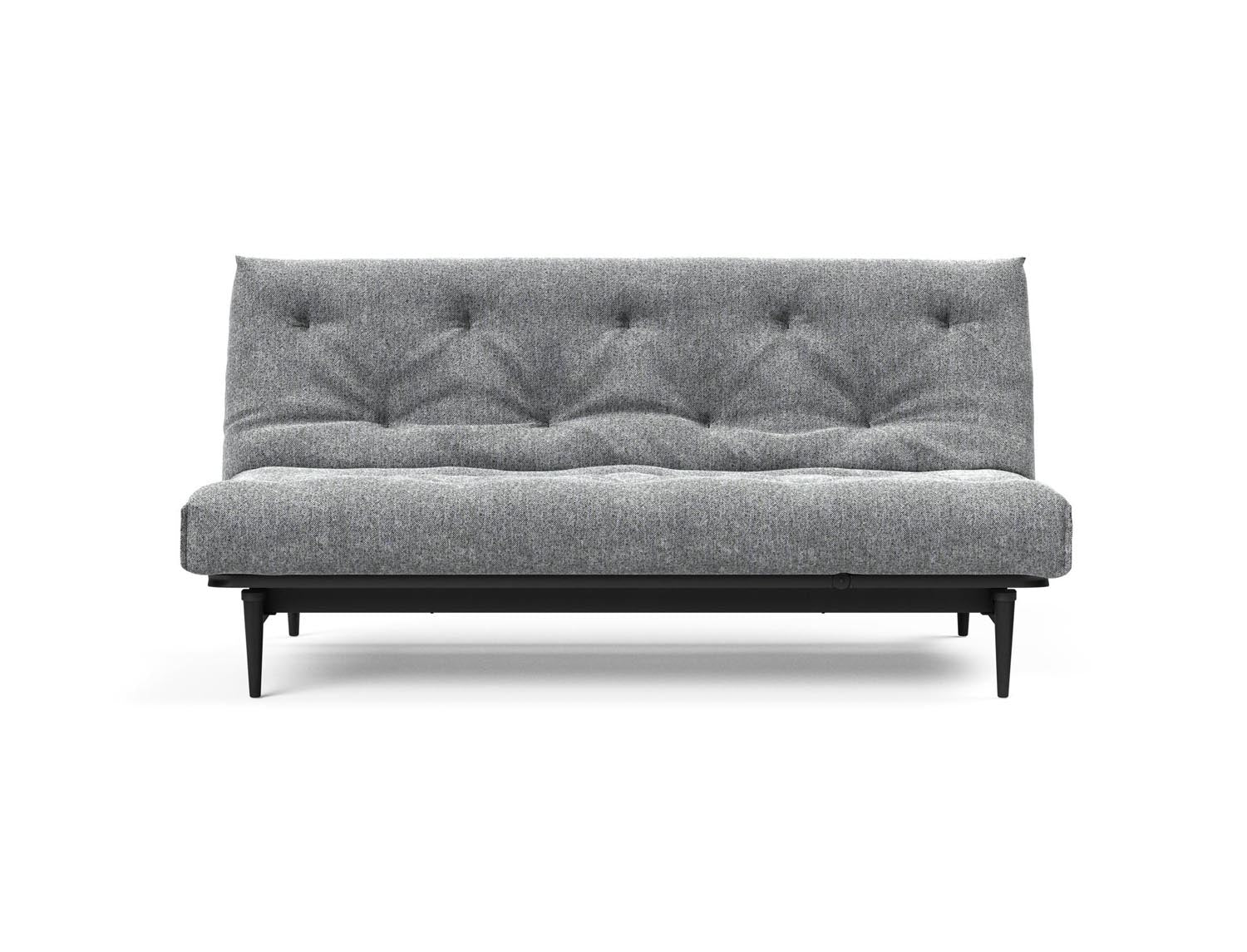 Erleben Sie das stilvolle Colpus Bettsofa 140 in Nordic Eiche schwarz von Innovation Living – ideal für gemütliche Nächte und elegantes Wohnen.
