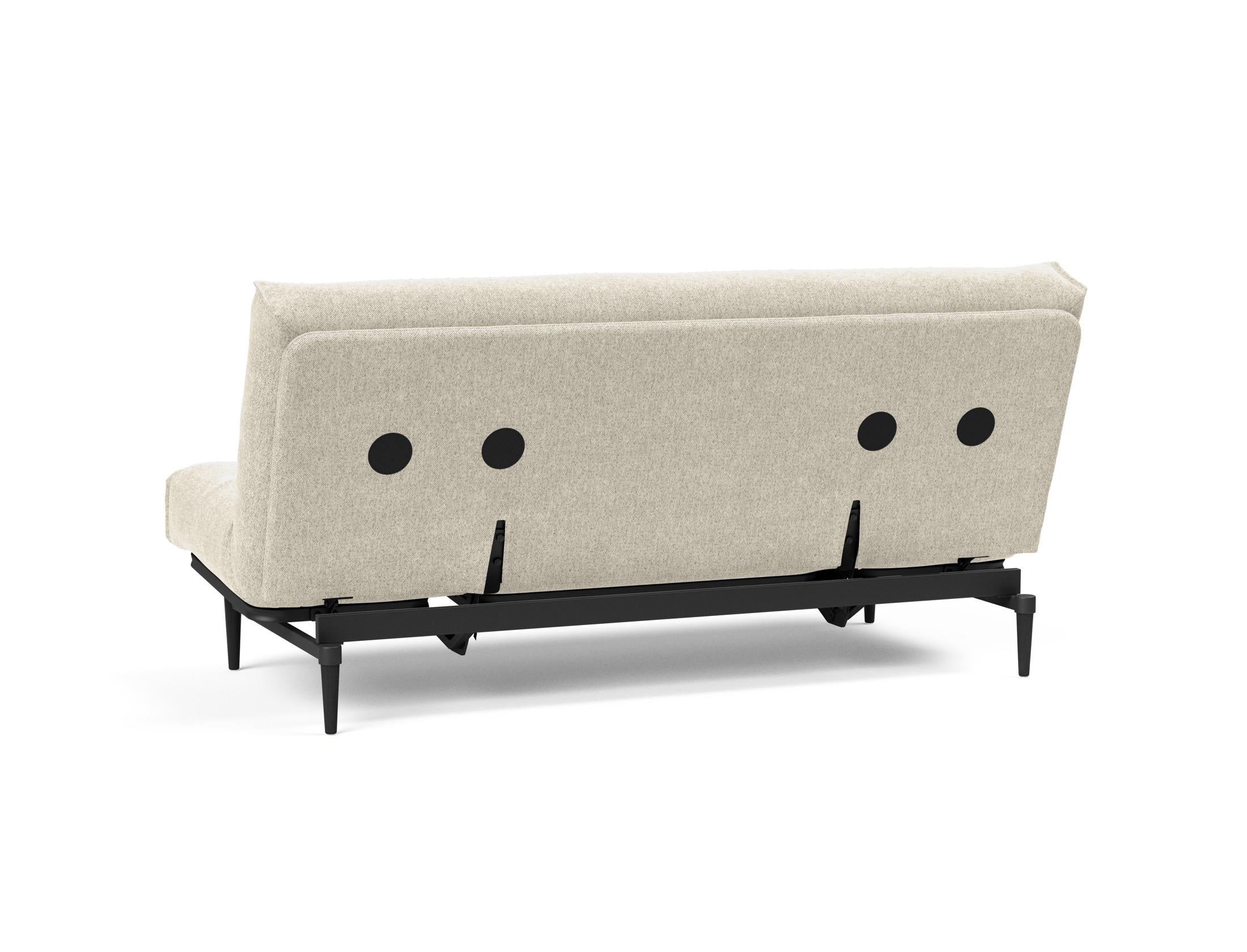 Erleben Sie das Colpus Bettsofa 140 in Nordic Eiche schwarz von Innovation Living – stilvolles Design trifft auf vielseitige Funktionalität und höchsten Schlafkomfort.