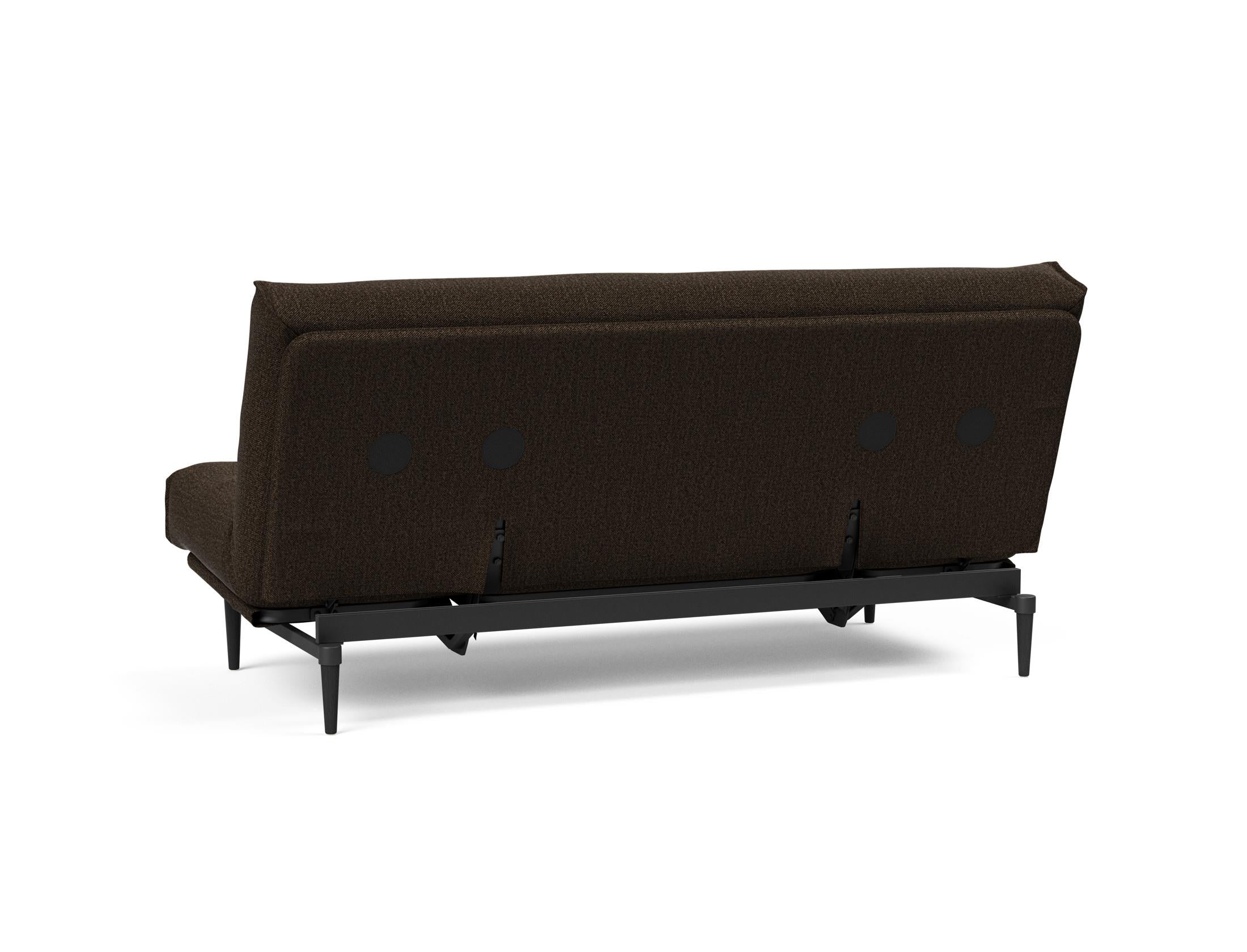 Erleben Sie das Colpus Bettsofa 140 in Nordic Eiche schwarz – ein elegantes Möbelstück, das als Sofa und Bett höchsten Komfort bietet.