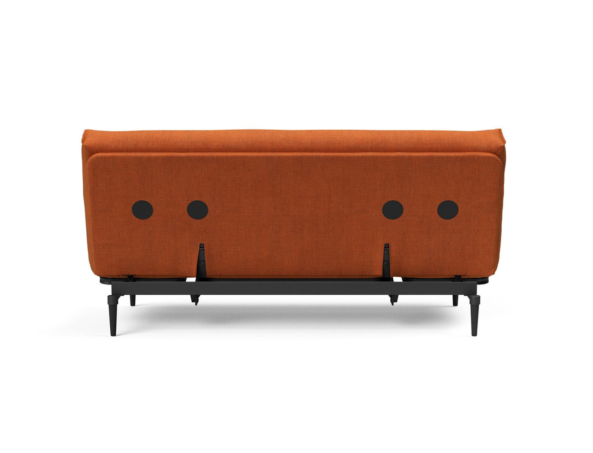 Colpus Bettsofa 140 Nordic Eiche schwarz Soft Spring in 412 Esina Rust Orange präsentiert im Onlineshop von KAQTU Design AG. Bettsofa ist von Innovation Living