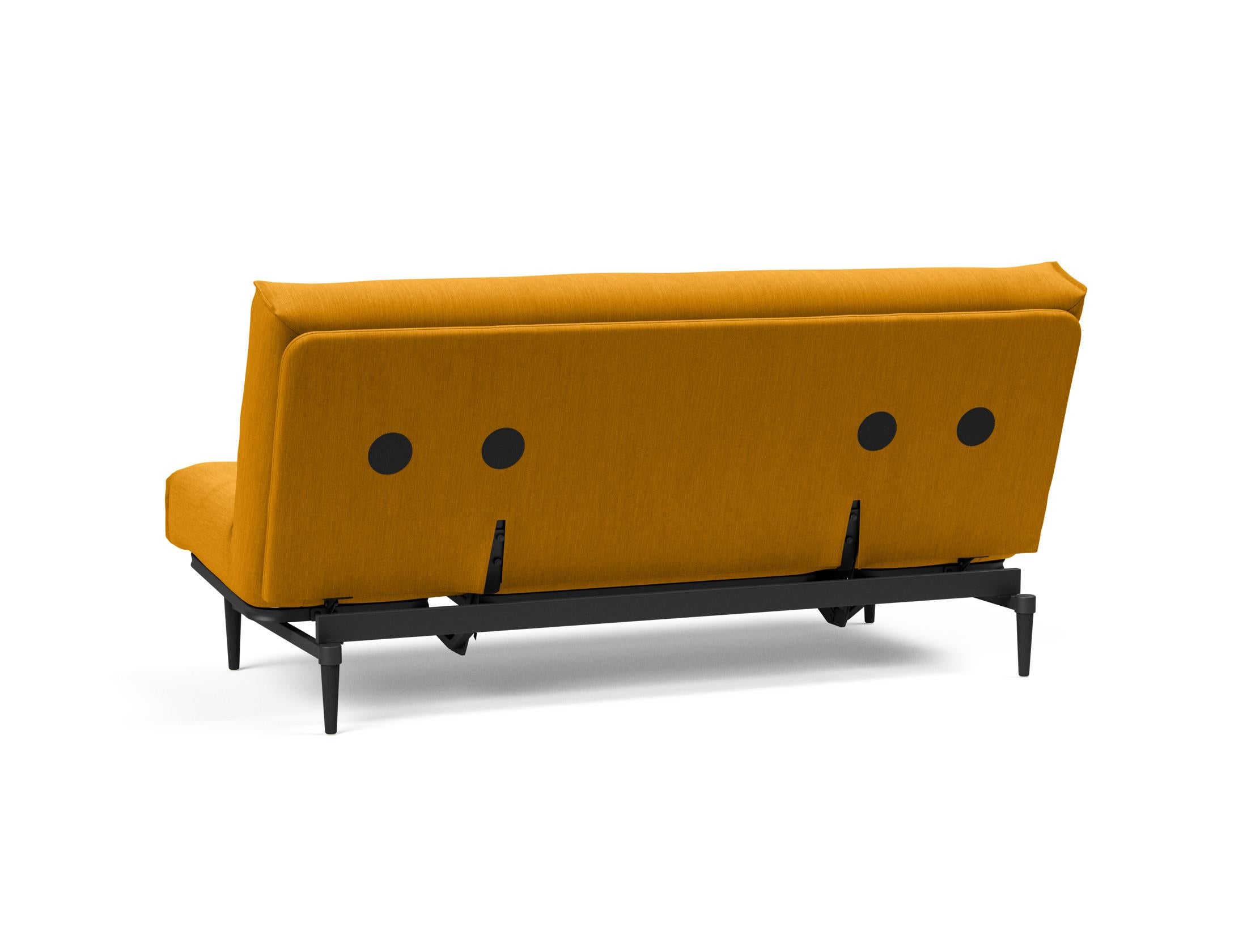 Erleben Sie das Colpus Bettsofa 140 in Nordic Eiche schwarz von Innovation Living – stilvolles Design trifft auf vielseitige Funktionalität und höchsten Schlafkomfort.