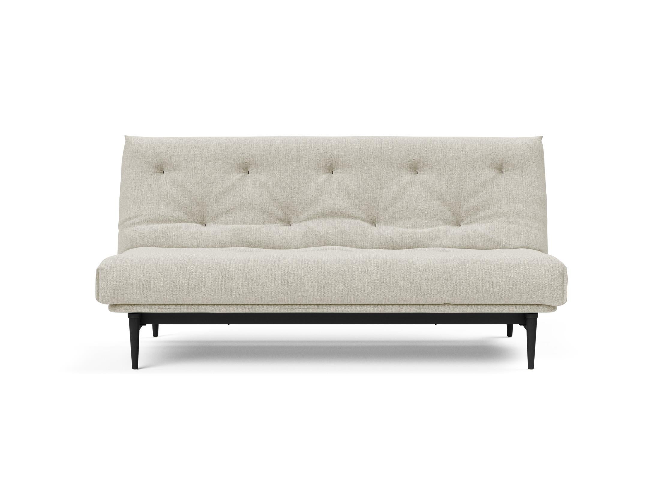 Colpus Bettsofa 140 Nordic Eiche schwarz mit Gestellbezug Soft Spring