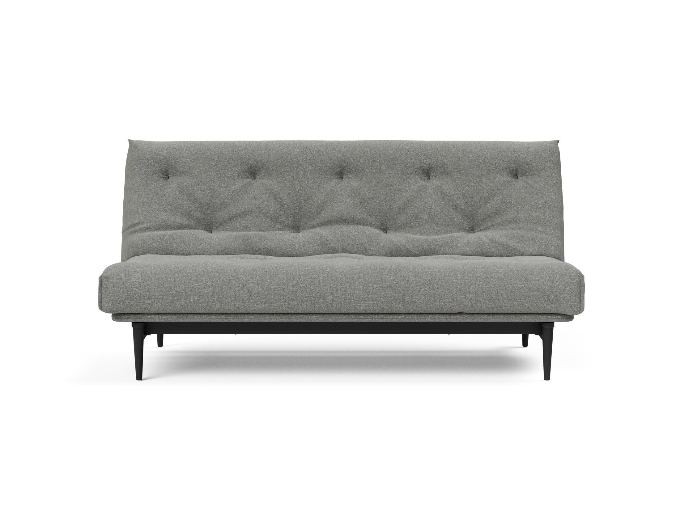 Colpus Bettsofa 140 Nordic Eiche schwarz mit Gestellbezug Soft Spring