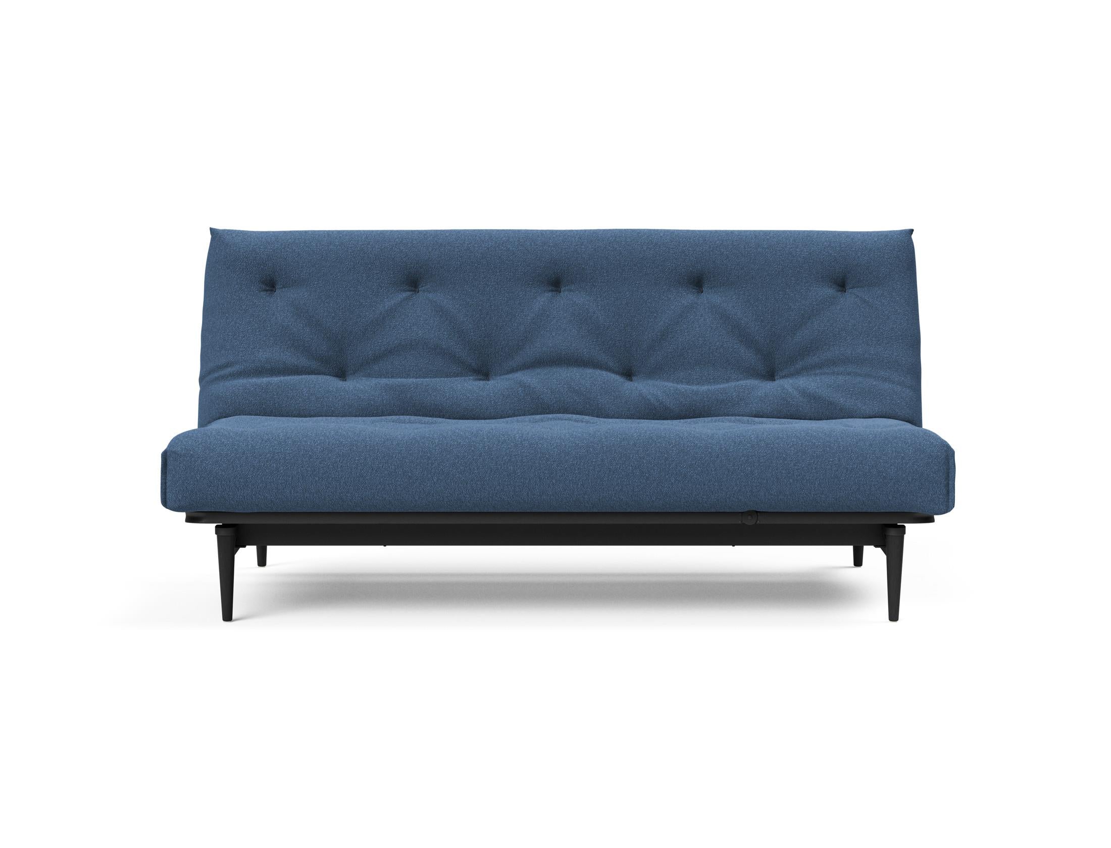 Stylisches Colpus Bettsofa in Nordic Eiche schwarz, ideal für kompakte Wohnräume, vereint Funktionalität und zeitgemäße Ästhetik.