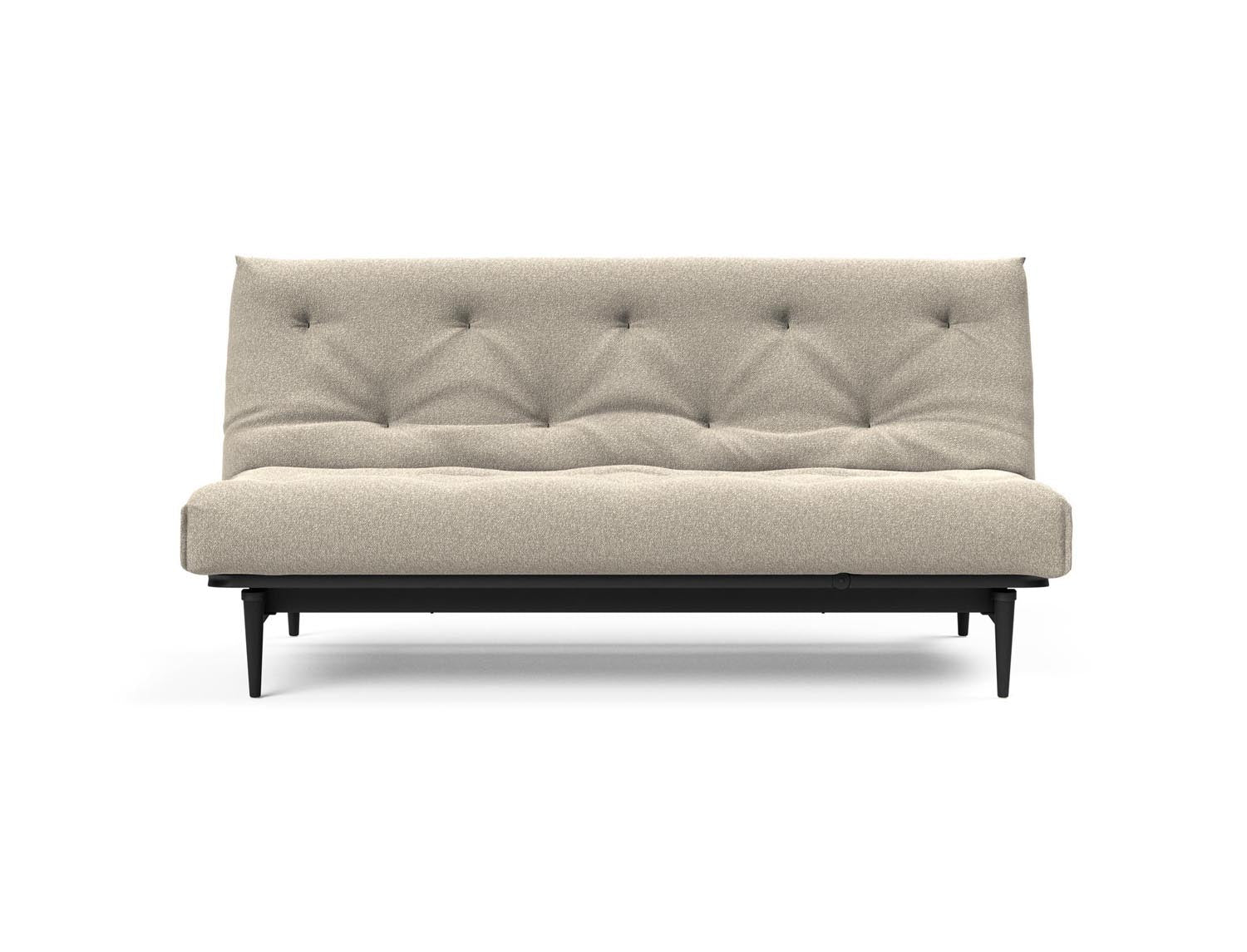 Modernes Colpus Bettsofa in Nordic Eiche schwarz, perfekt für kleine Räume, bietet Komfort und elegantes Design für jeden Wohnstil.