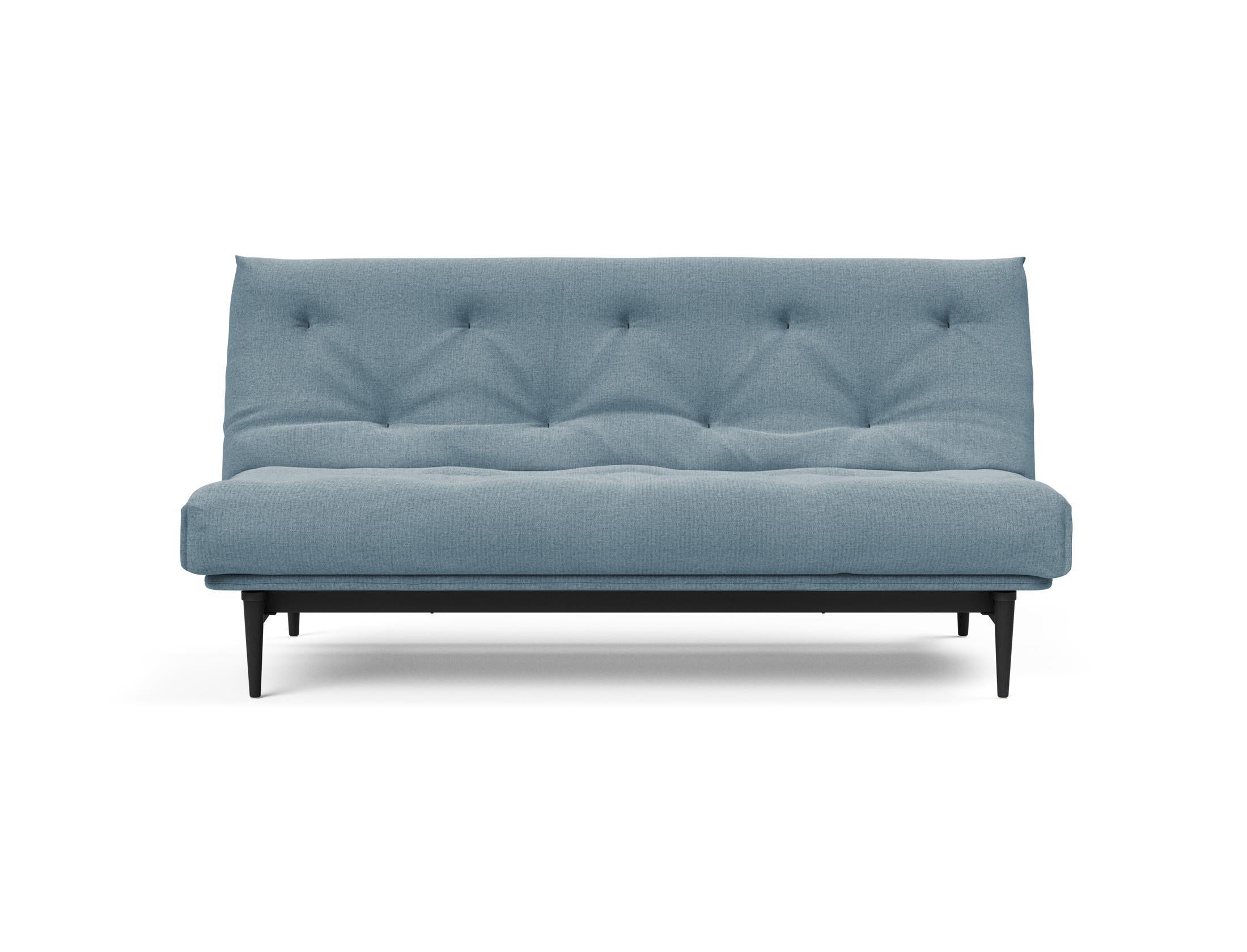 Colpus Bettsofa 140 Nordic Eiche schwarz mit Gestellbezug Soft Spring