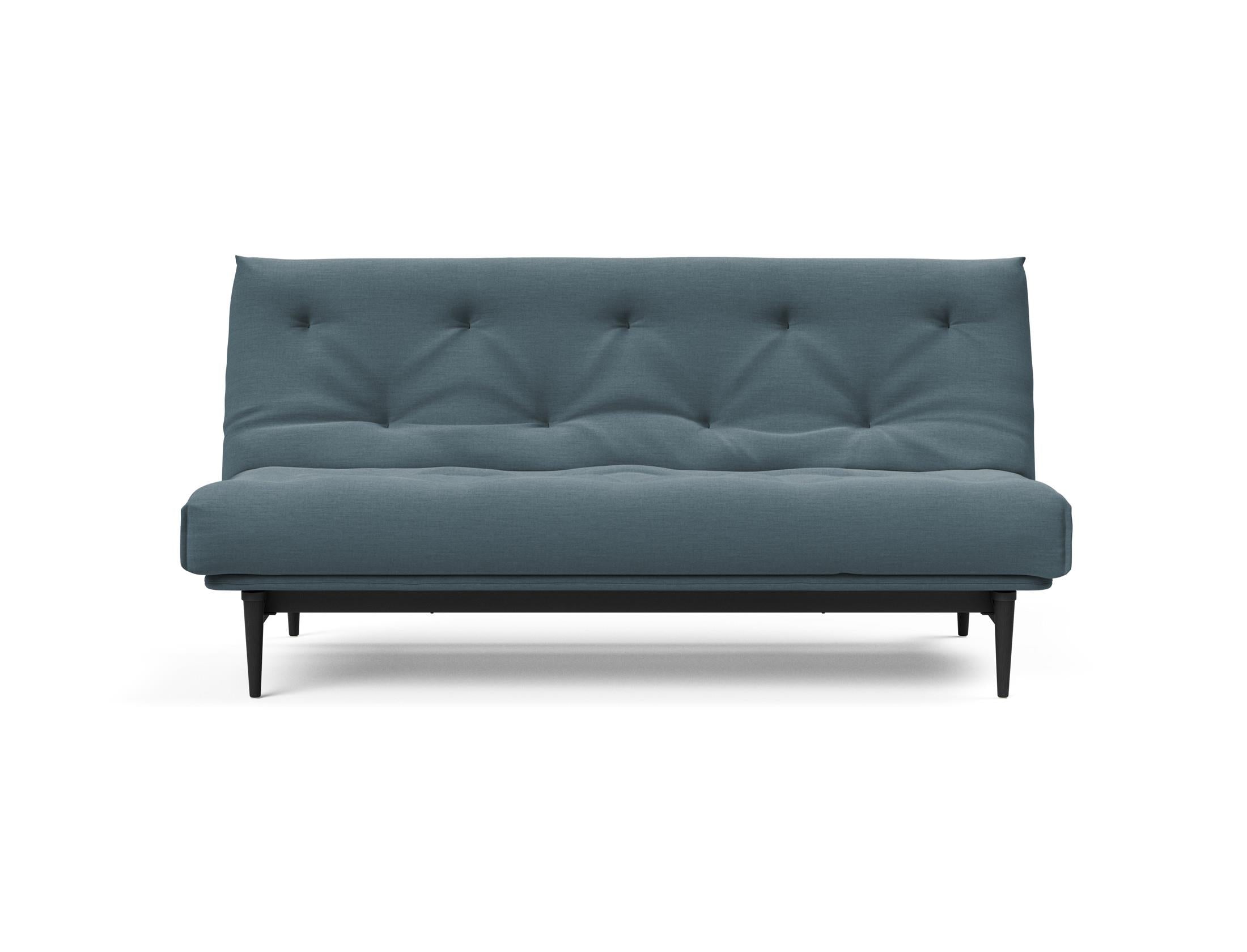 Colpus Bettsofa 140 Nordic Eiche schwarz mit Gestellbezug Soft Spring