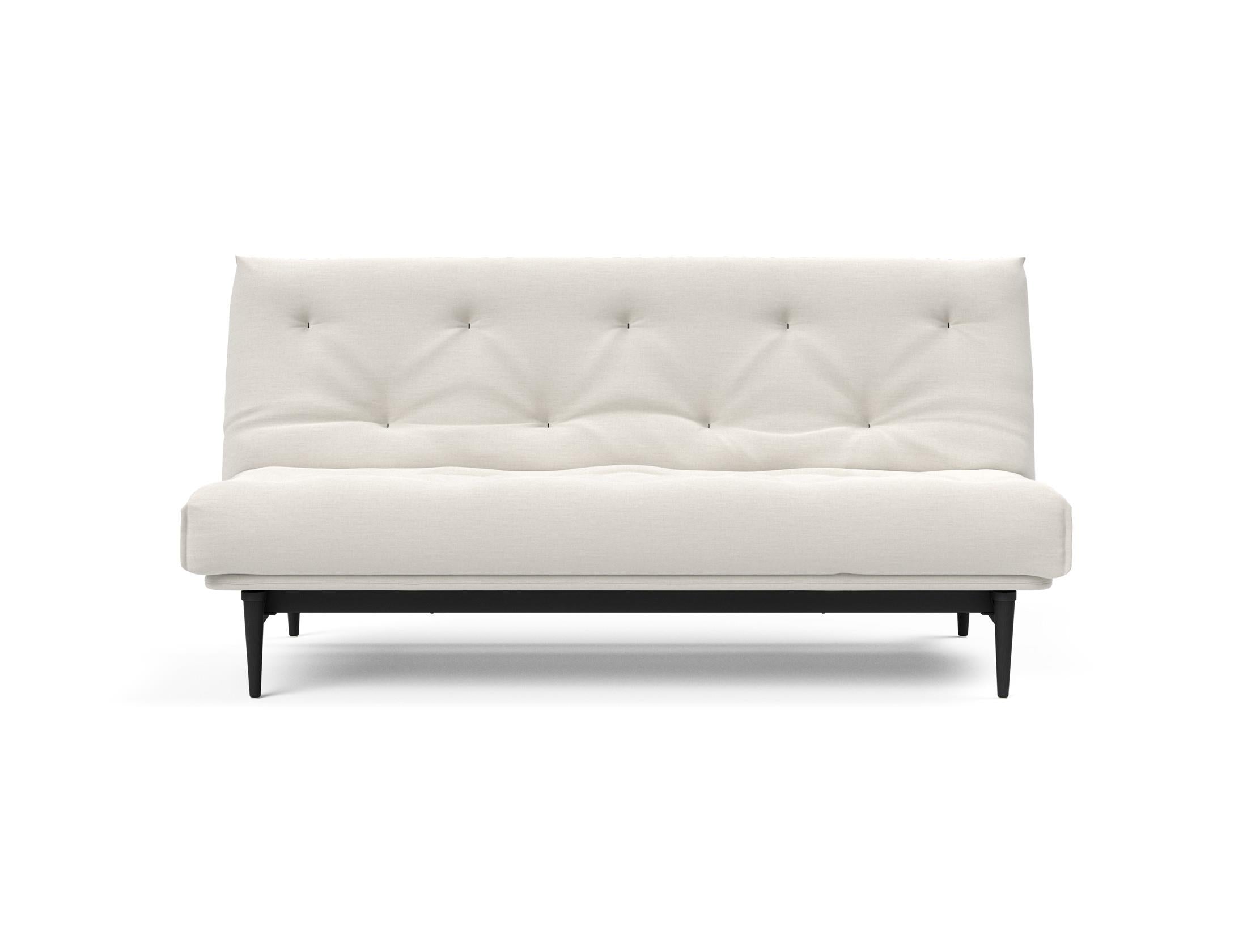 Colpus Bettsofa 140 Nordic Eiche schwarz mit Gestellbezug Soft Spring