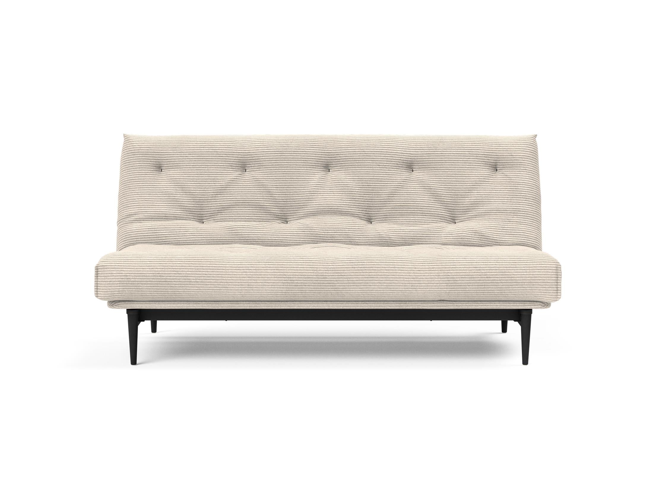 Colpus Bettsofa 140 Nordic Eiche schwarz mit Gestellbezug Soft Spring