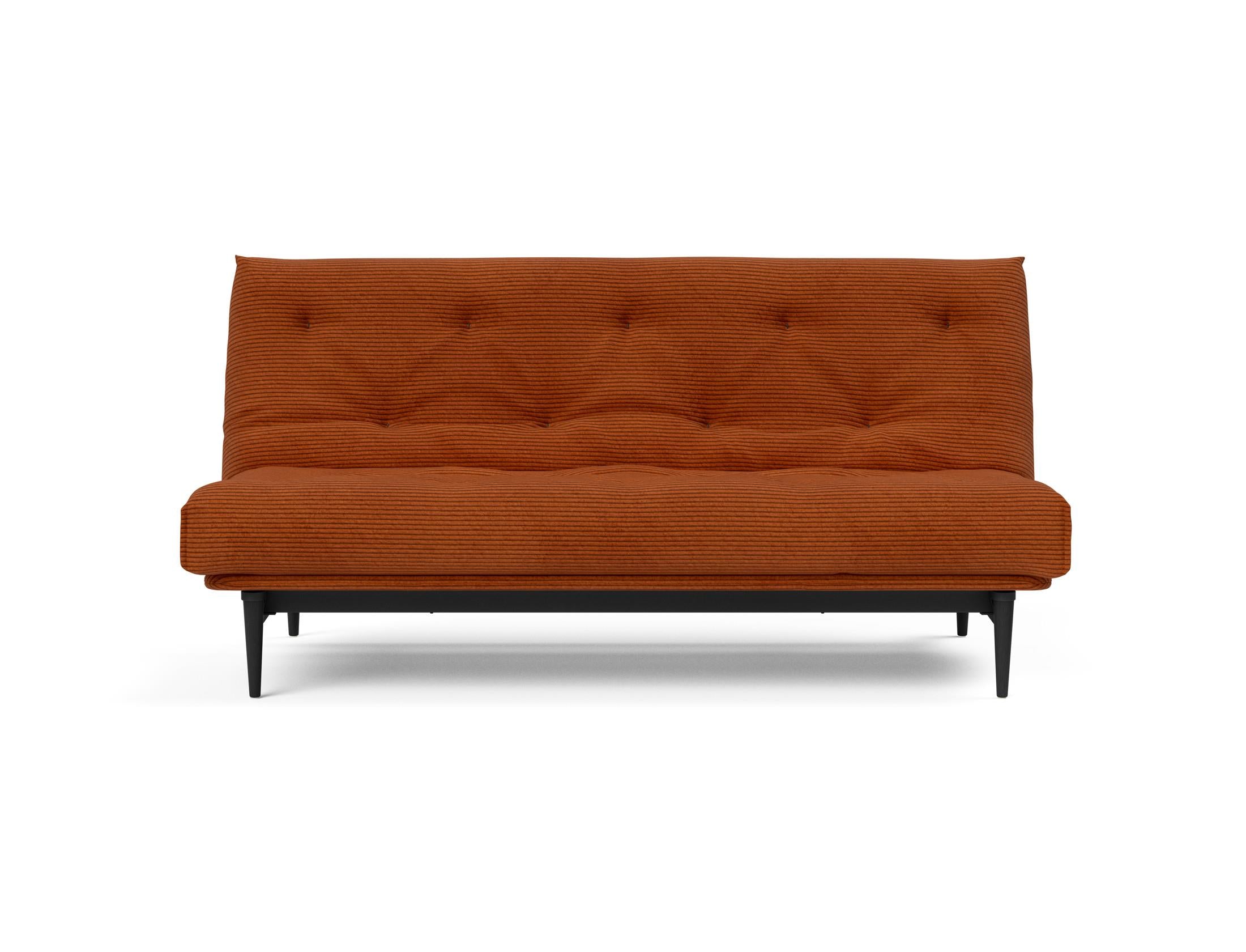 Colpus Bettsofa 140 Nordic Eiche schwarz mit Gestellbezug Soft Spring