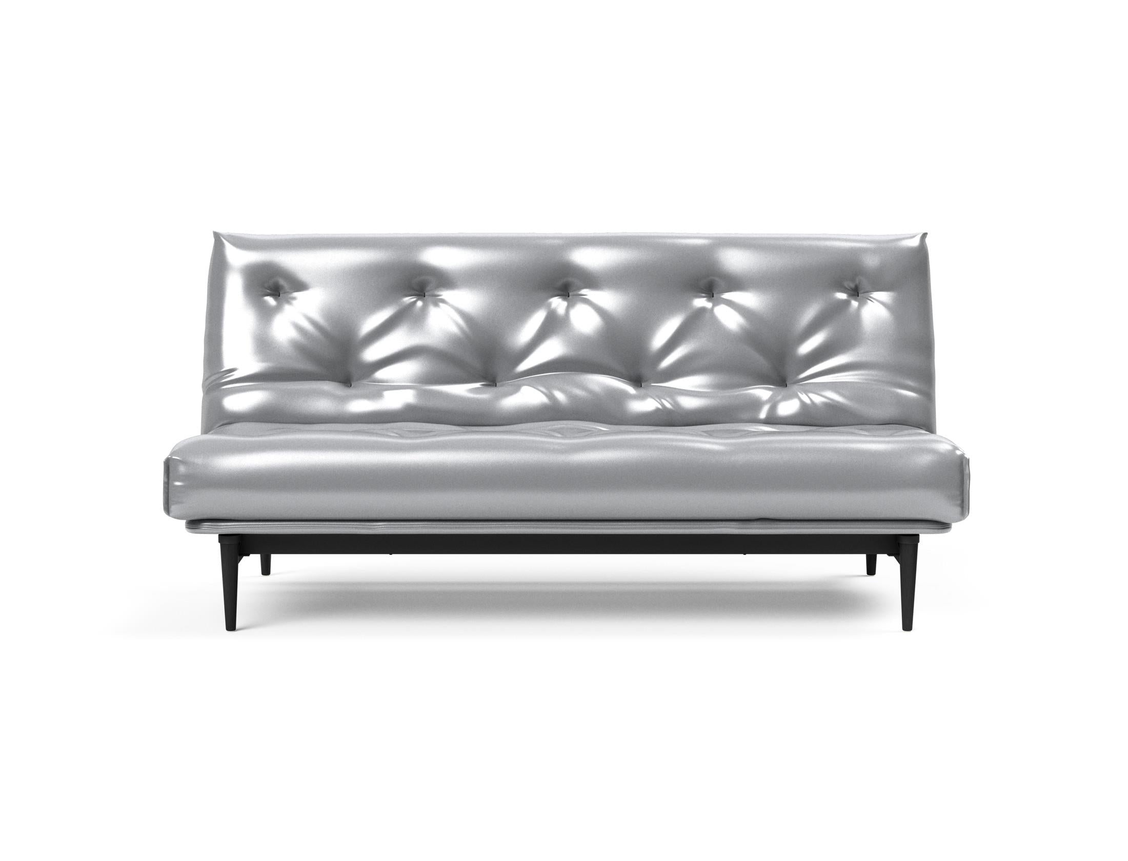 Colpus Bettsofa 140 Nordic Eiche schwarz mit Gestellbezug Soft Spring