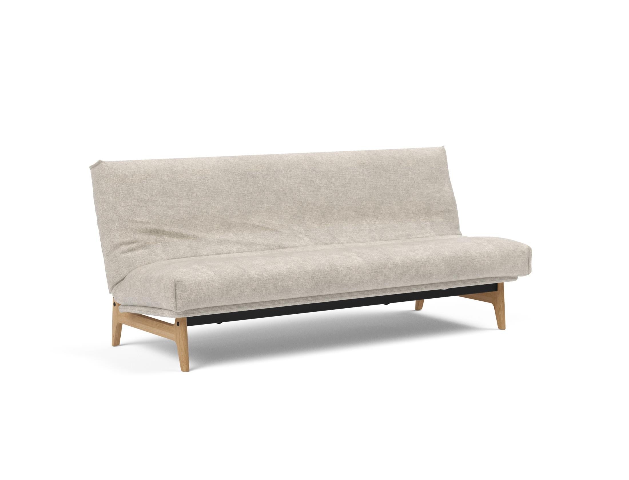 Erleben Sie das Aslak 120 Bettsofa Nordic Cover: skandinavische Eleganz, weiche Soft Spring-Matratze und umweltfreundliche Langlebigkeit.