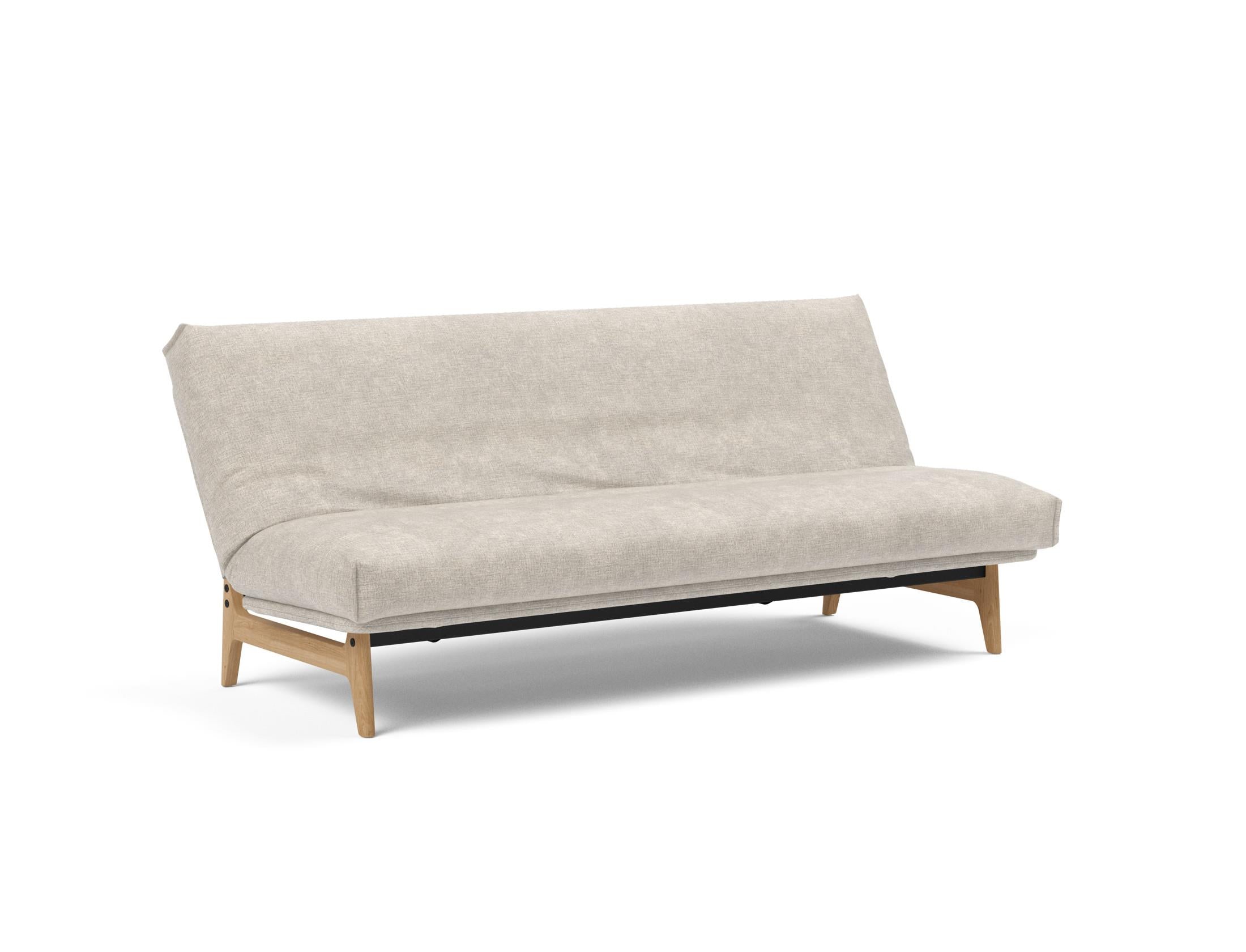 Erleben Sie das Aslak 120 Bettsofa Nordic Cover: skandinavische Eleganz, weiche Soft Spring-Matratze und umweltfreundliche Langlebigkeit.