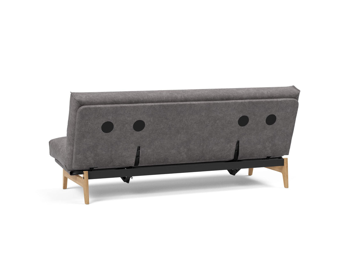 Aslak 120 Bettsofa Nordic Cover mit Gestellbezug Soft Spring in 282 Avella Warm Grey präsentiert im Onlineshop von KAQTU Design AG. Bettsofa ist von Innovation Living