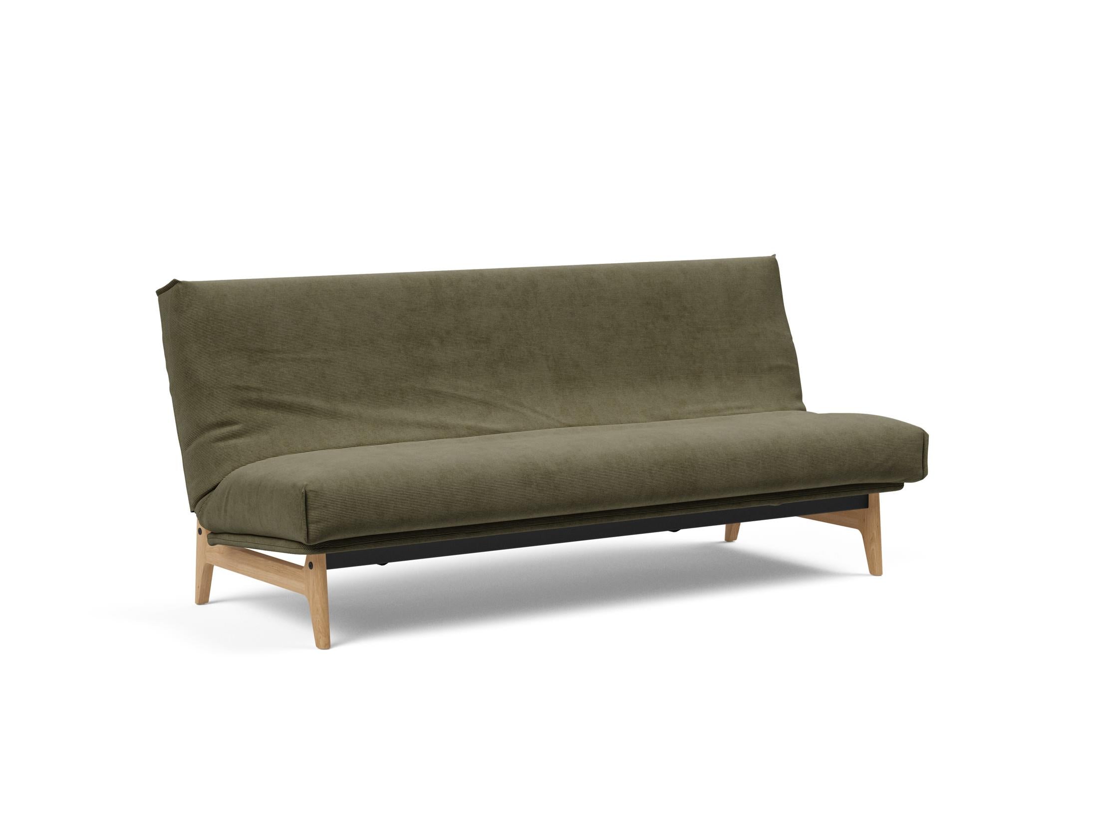 Erleben Sie das Aslak 120 Bettsofa Nordic Cover: skandinavische Eleganz, weiche Soft Spring-Matratze und umweltfreundliche Langlebigkeit.