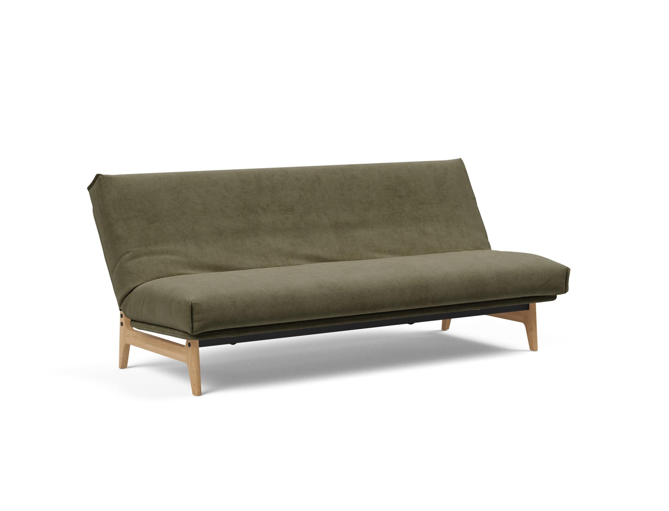 Erleben Sie das Aslak 120 Bettsofa Nordic Cover: skandinavische Eleganz, weiche Soft Spring-Matratze und umweltfreundliche Langlebigkeit.