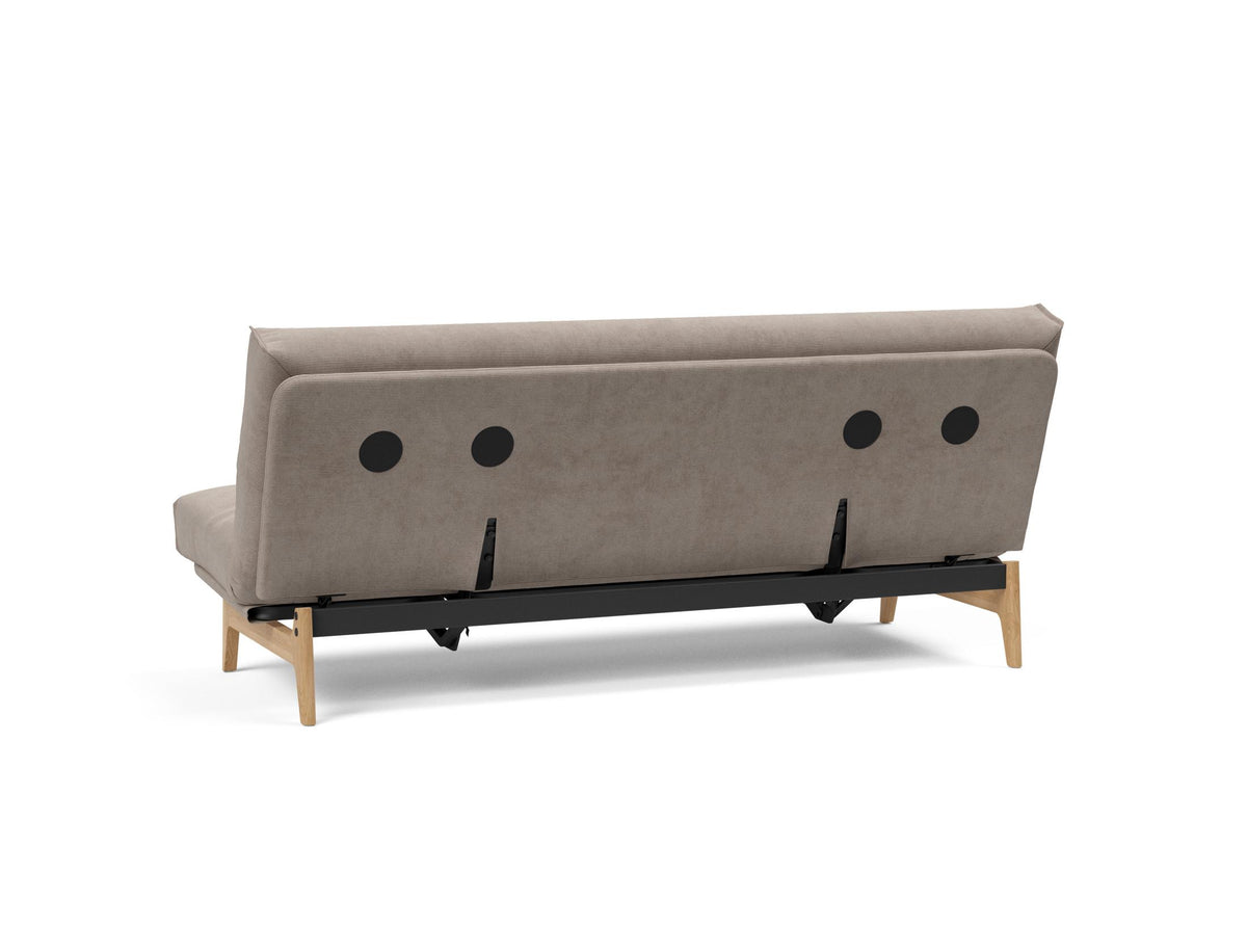 Aslak 120 Bettsofa Nordic Cover mit Gestellbezug Soft Spring in 318 Cordufine Beige präsentiert im Onlineshop von KAQTU Design AG. Bettsofa ist von Innovation Living