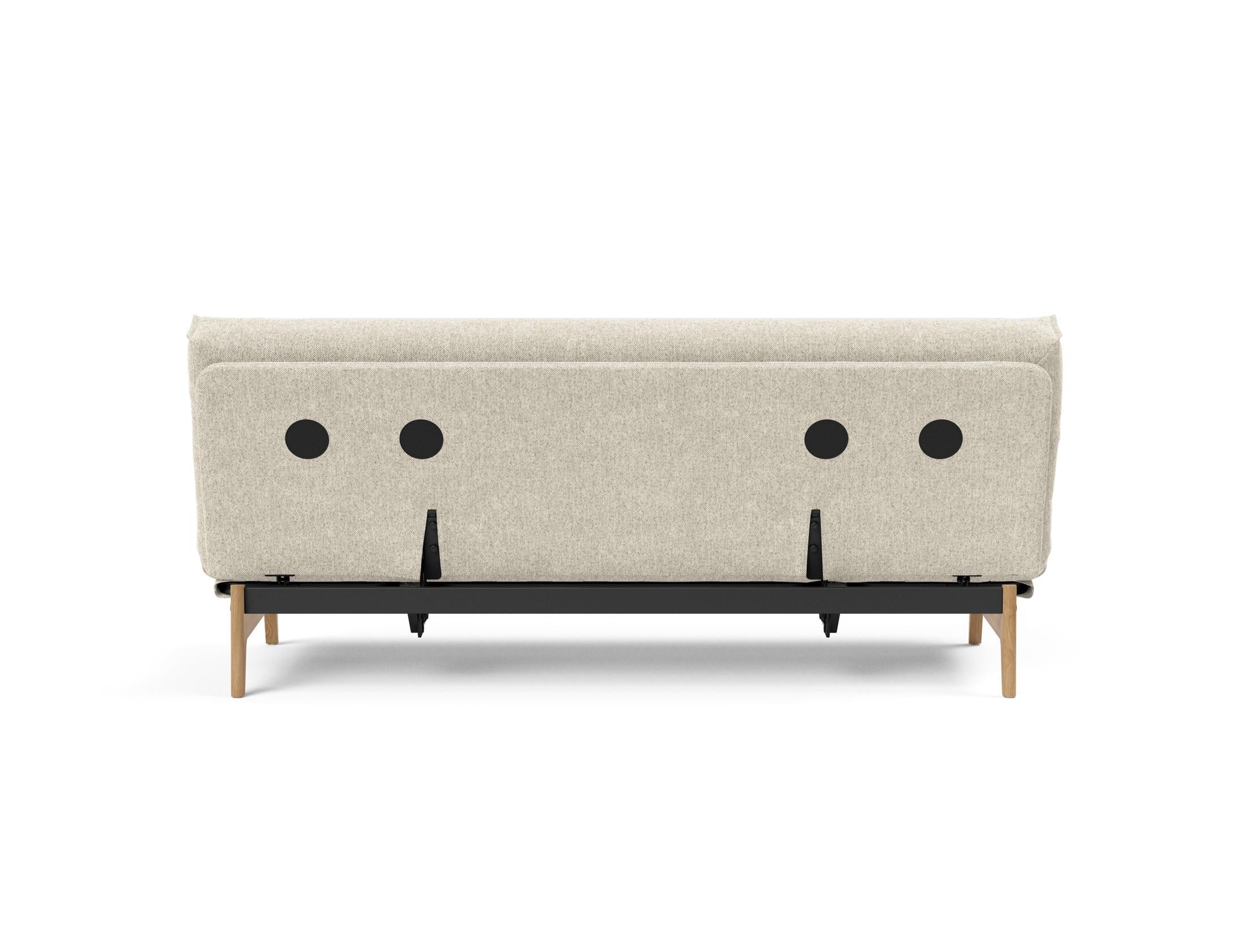 Erleben Sie das Aslak 120 Bettsofa Nordic Cover: skandinavische Eleganz, weiche Soft Spring-Matratze und umweltfreundliche Langlebigkeit.