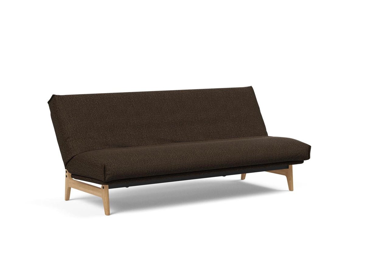 Aslak 120 Bettsofa Nordic Cover mit Gestellbezug Soft Spring in 358 Taura Chocco präsentiert im Onlineshop von KAQTU Design AG. Bettsofa ist von Innovation Living