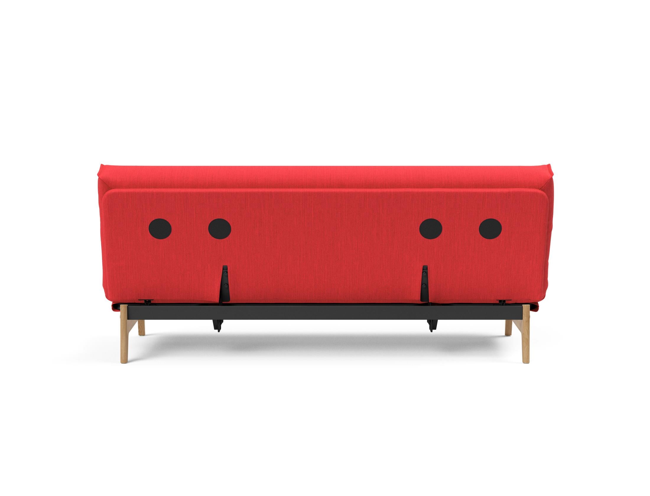 Erleben Sie das Aslak 120 Bettsofa Nordic Cover: skandinavische Eleganz, weiche Soft Spring-Matratze und umweltfreundliche Langlebigkeit.