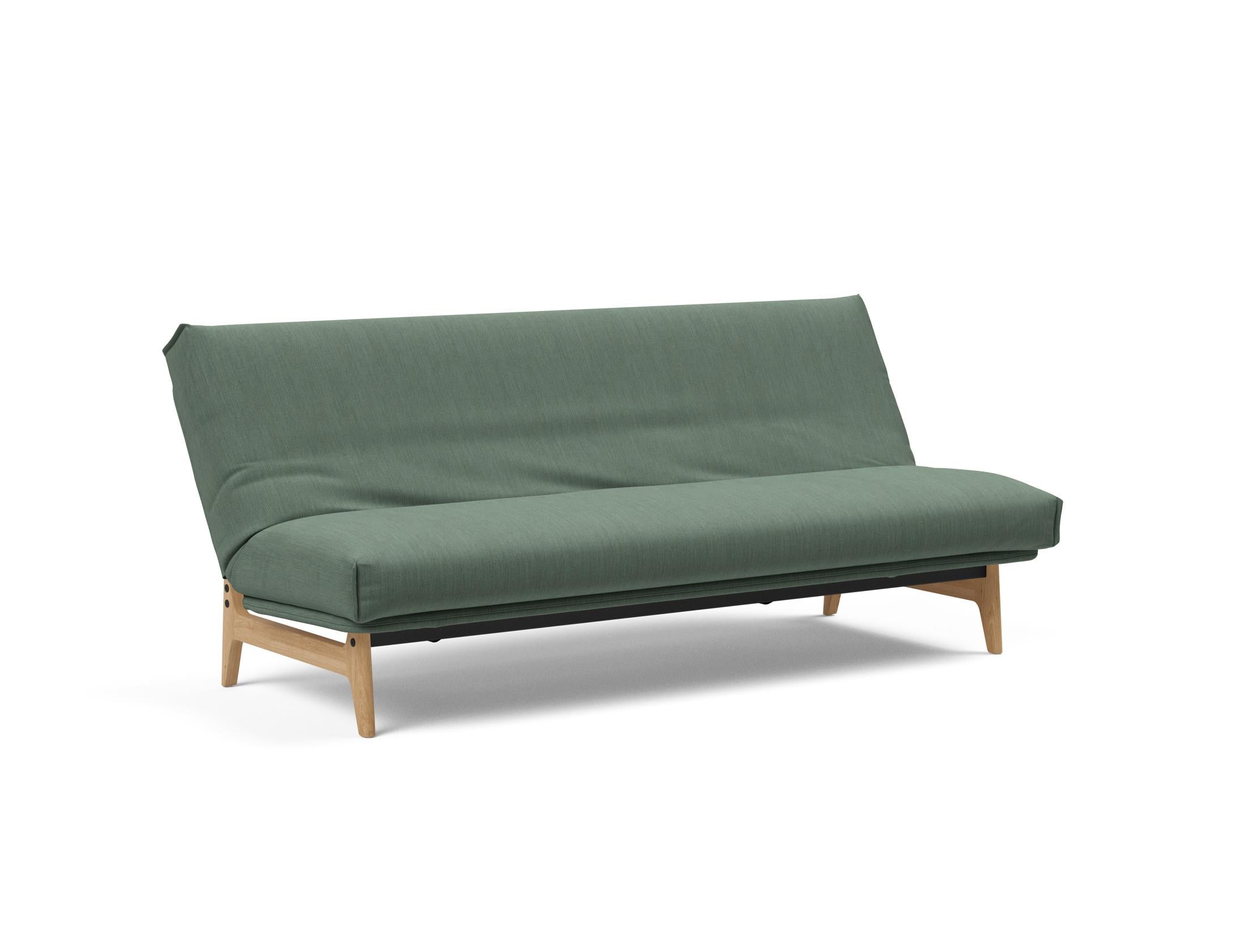 Erleben Sie das Aslak 120 Bettsofa Nordic Cover: skandinavische Eleganz, weiche Soft Spring-Matratze und umweltfreundliche Langlebigkeit.