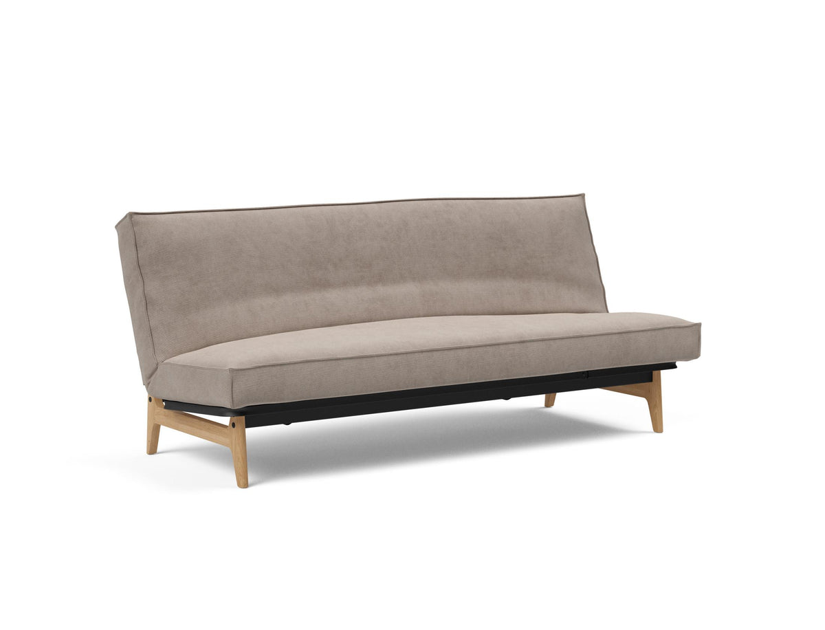 Aslak 120 Bettsofa Sharp Plus Cover Soft Spring in 318 Cordufine Beige präsentiert im Onlineshop von KAQTU Design AG. Bettsofa ist von Innovation Living