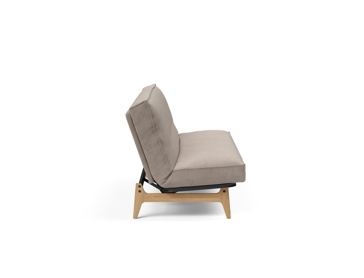 Aslak 120 Bettsofa Sharp Plus Cover Soft Spring in 318 Cordufine Beige präsentiert im Onlineshop von KAQTU Design AG. Bettsofa ist von Innovation Living