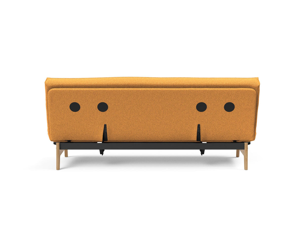 Aslak 120 Bettsofa Sharp Plus Cover Soft Spring in 536 Bouclé Ochre präsentiert im Onlineshop von KAQTU Design AG. Bettsofa ist von Innovation Living