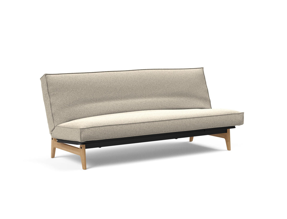 Aslak 120 Bettsofa Sharp Plus Cover Soft Spring in 539 Bouclé Beige präsentiert im Onlineshop von KAQTU Design AG. Bettsofa ist von Innovation Living