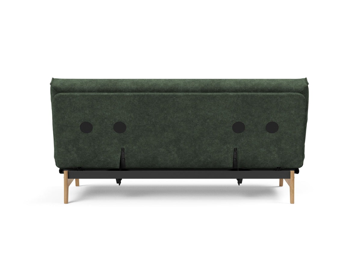 Aslak 140 Bettsofa Nordic Cover mit Gestellbezug Soft Spring in 281 Avella Pine Green präsentiert im Onlineshop von KAQTU Design AG. Bettsofa ist von Innovation Living