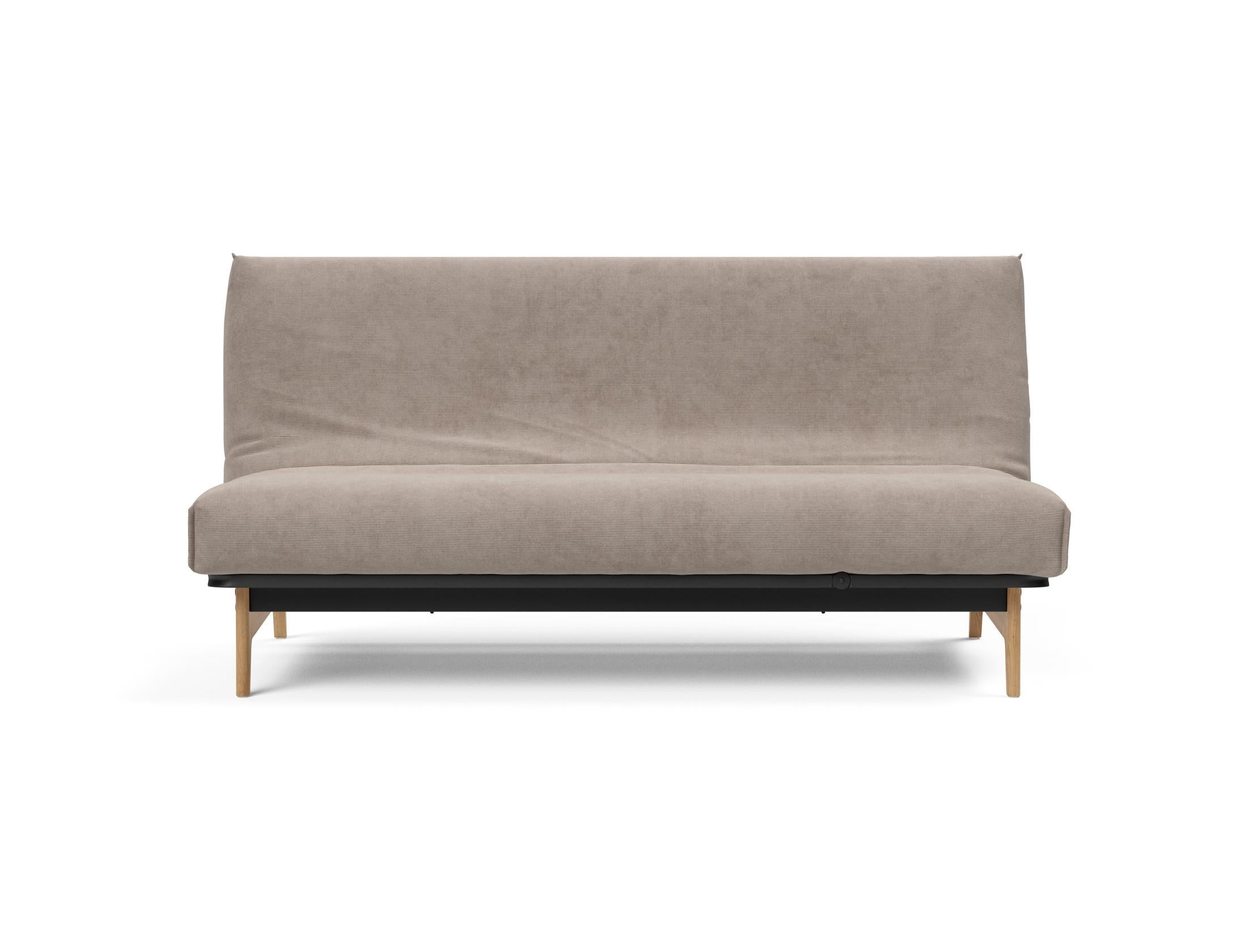 Modernes Aslak 140 Bettsofa mit weichem Nordic Cover, perfekt für stilvolle Wohnräume und als komfortable Schlafgelegenheit.