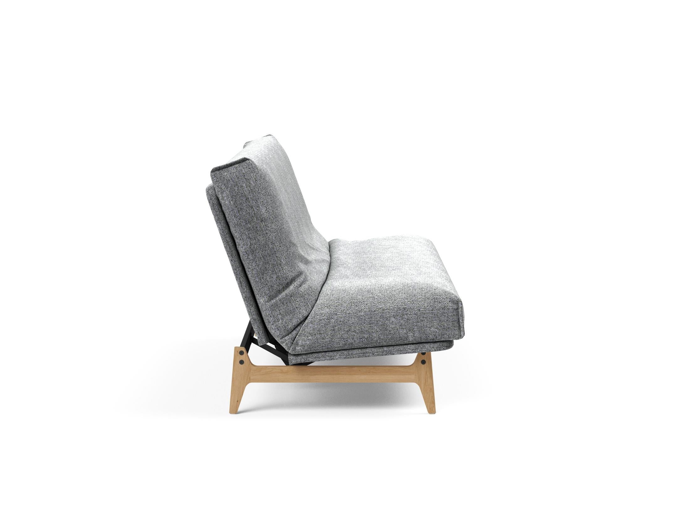 Erleben Sie das Aslak 140 Bettsofa mit elegantem Nordic Cover und luxuriöser Soft Spring Matratze – die perfekte Lösung für Komfort und Stil.